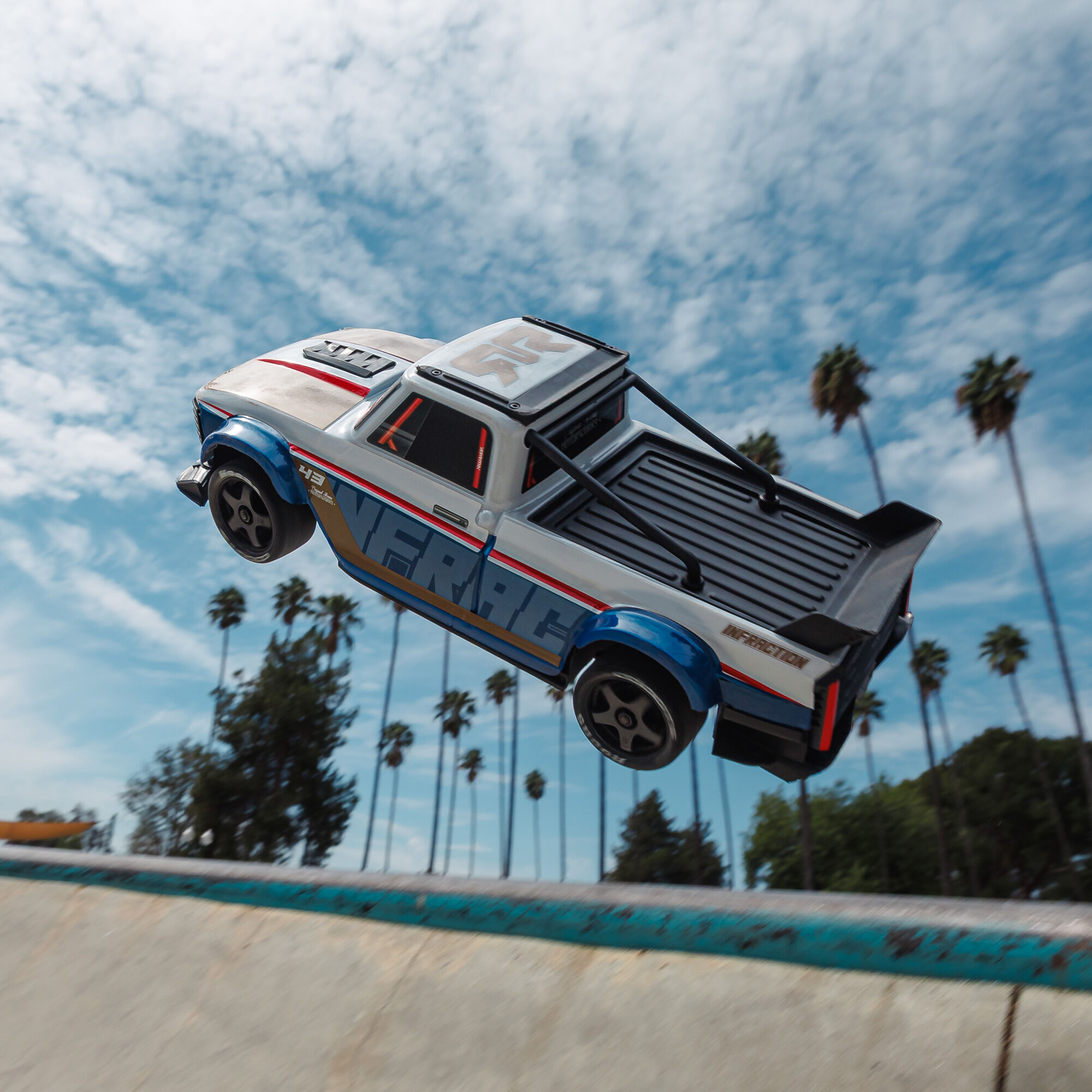 ARRMA 1:12 INFRACTION GROM 3S 4X4 Ready-To-Run Brushless All-Road Street Bash, Blue/Red-ARA2315T1