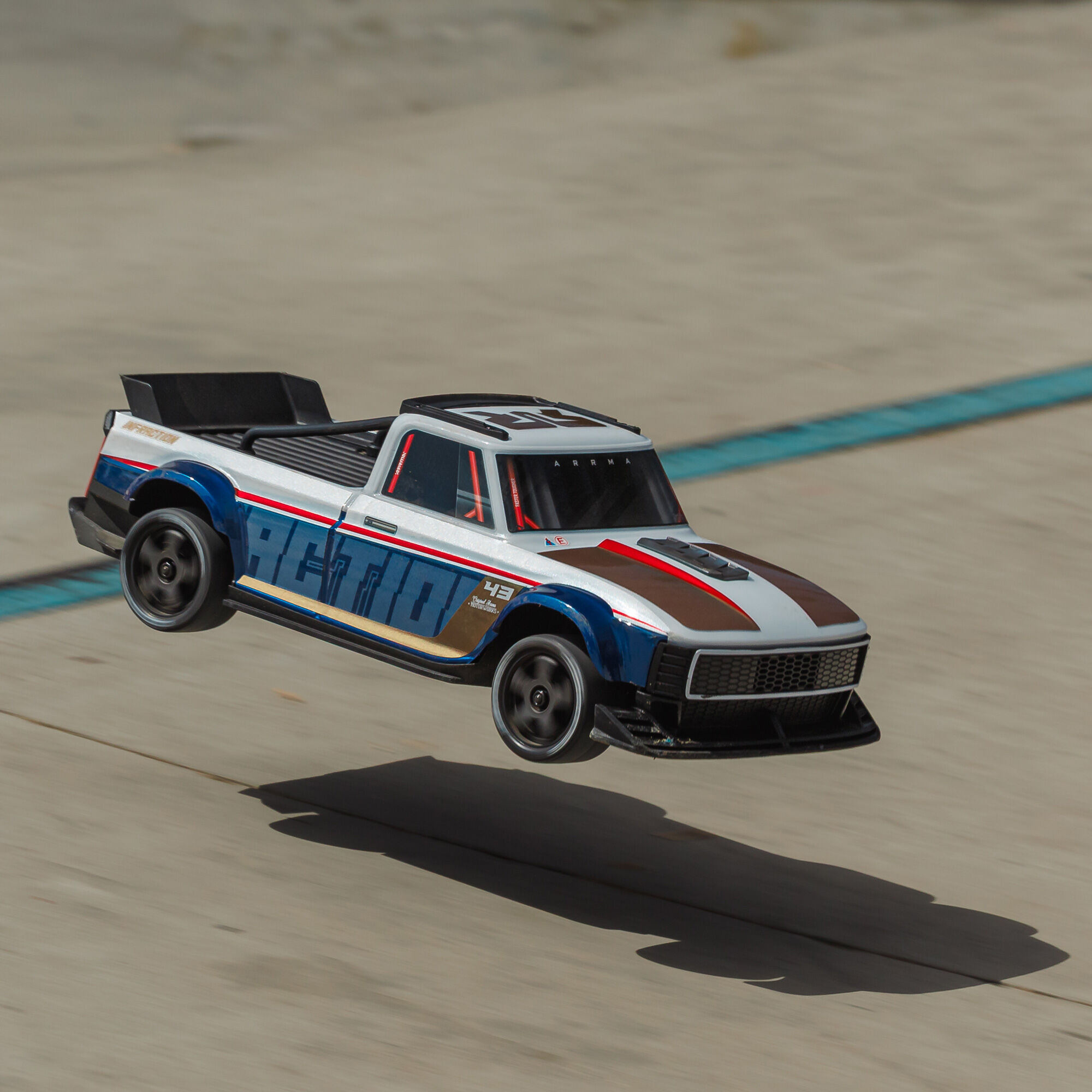 ARRMA 1:12 INFRACTION GROM 3S 4X4 Ready-To-Run Brushless All-Road Street Bash, Blue/Red-ARA2315T1