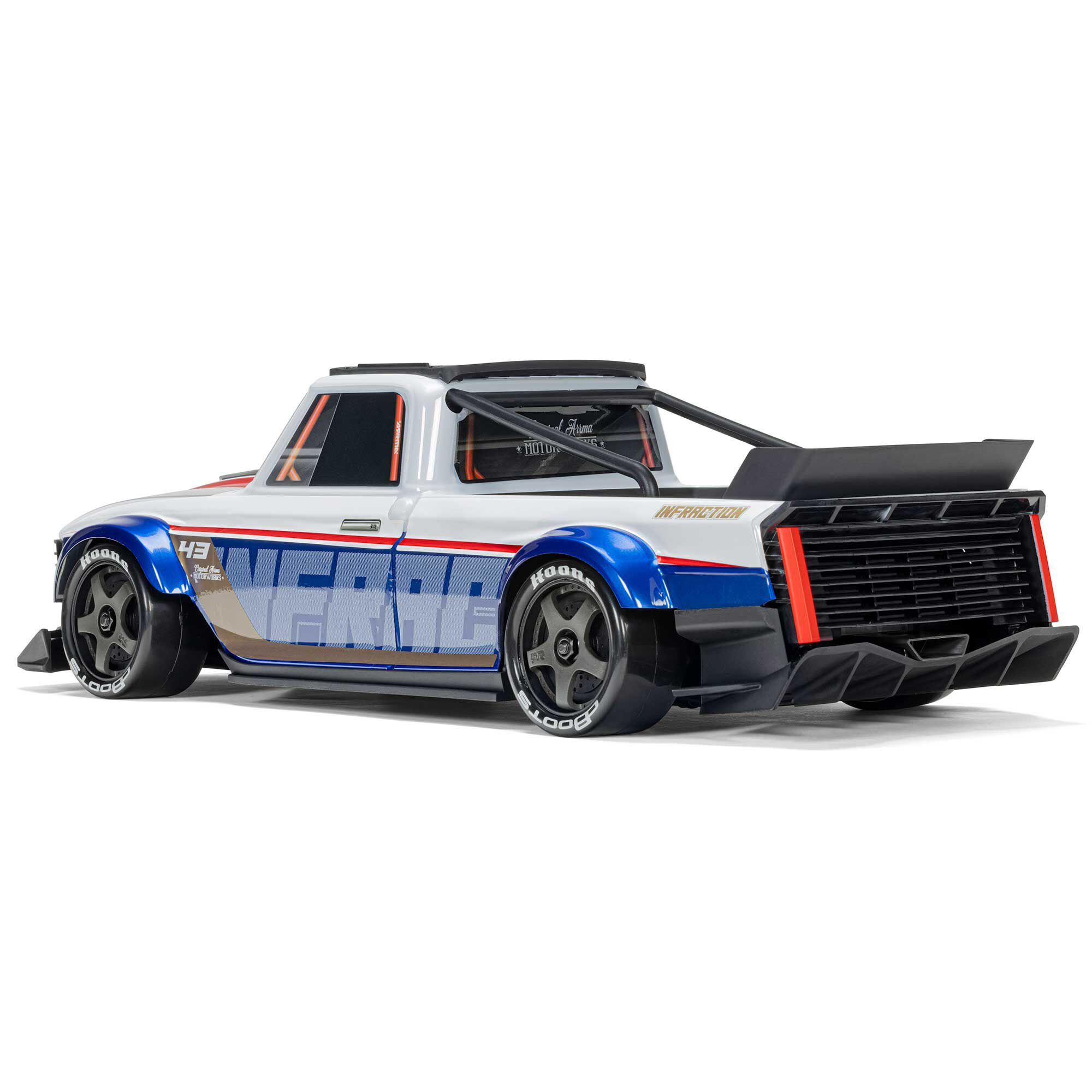 ARRMA 1:12 INFRACTION GROM 3S 4X4 Ready-To-Run Brushless All-Road Street Bash, Blue/Red-ARA2315T1