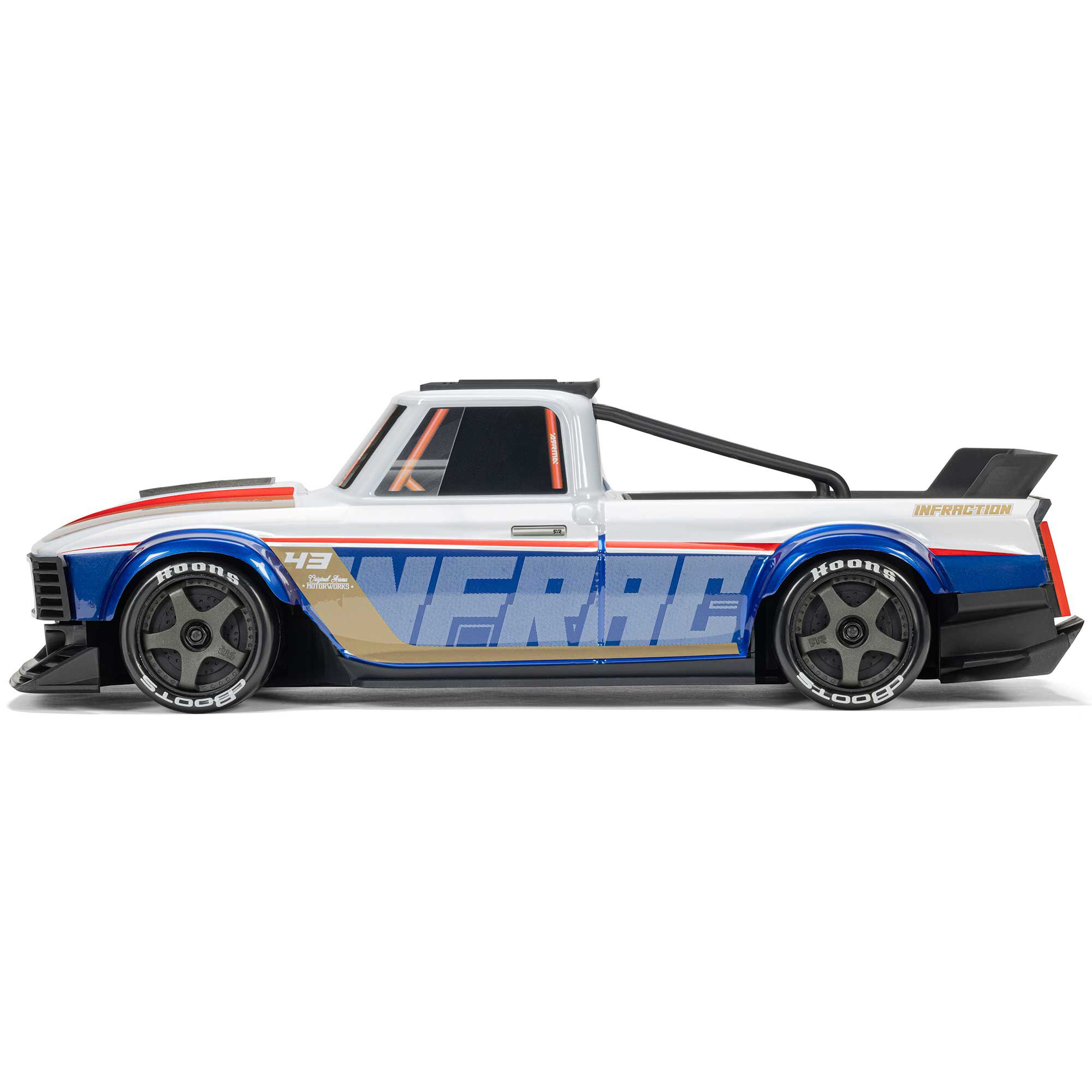 ARRMA 1:12 INFRACTION GROM 3S 4X4 Ready-To-Run Brushless All-Road Street Bash, Blue/Red-ARA2315T1