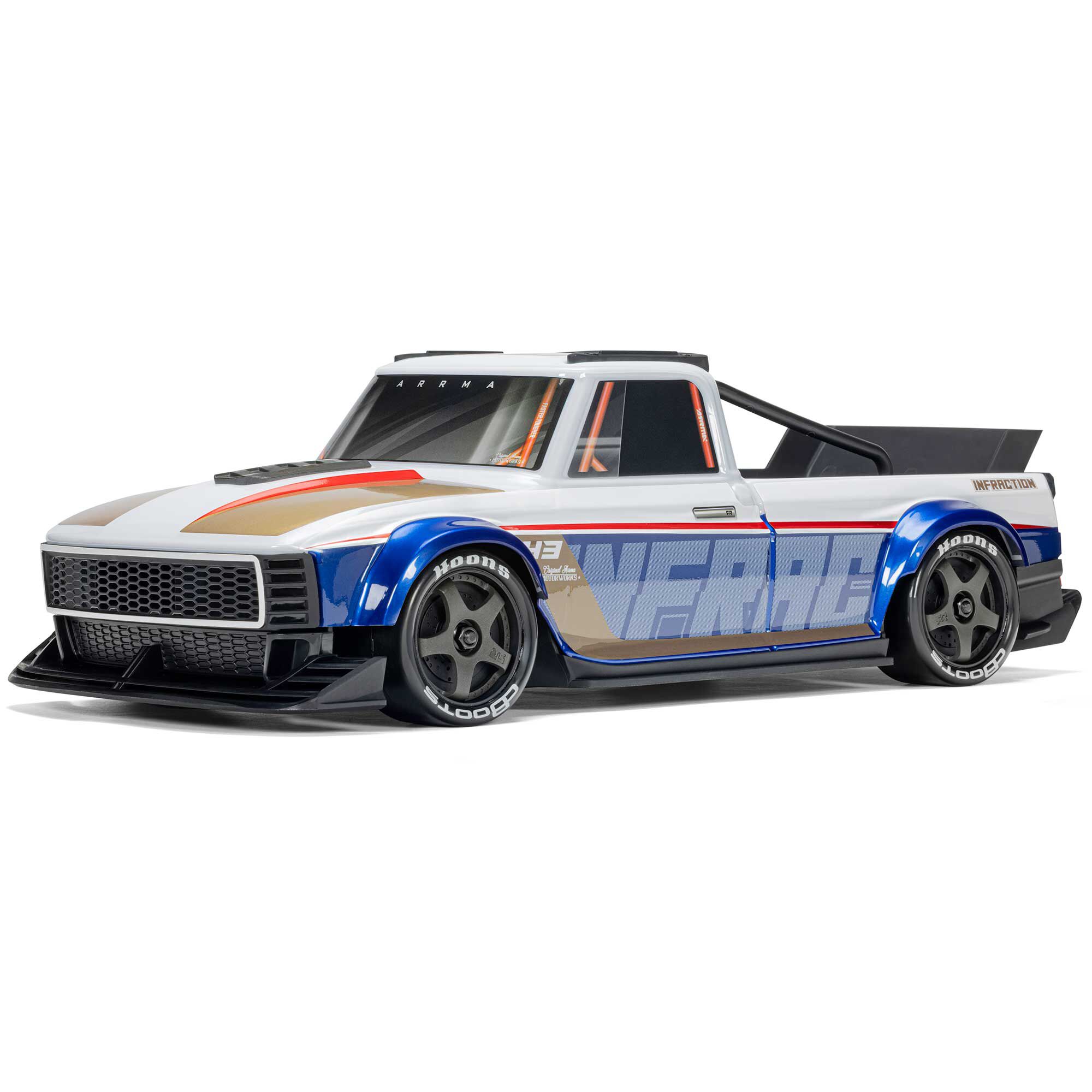 ARRMA 1:12 INFRACTION GROM 3S 4X4 Ready-To-Run Brushless All-Road Street Bash, Blue/Red-ARA2315T1