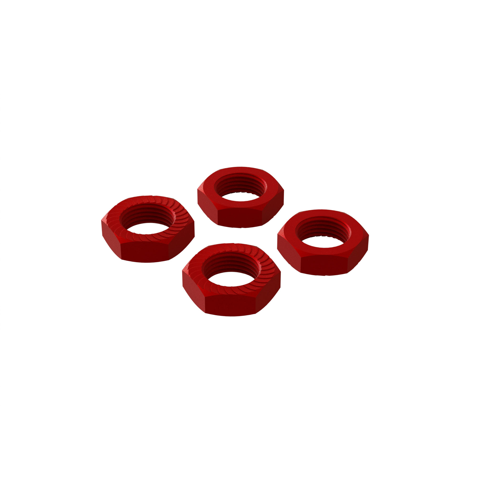 ARRMA Aluminum Wheel Nut, 17mm Red (4)-ARA310906