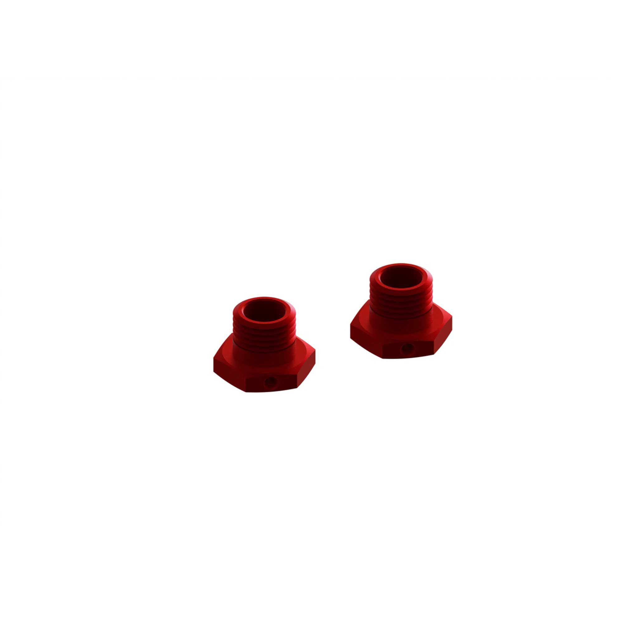 ARRMA Aluminum Wheel Hex 17mm 14.6mm Thick Red (2)-ARA311035
