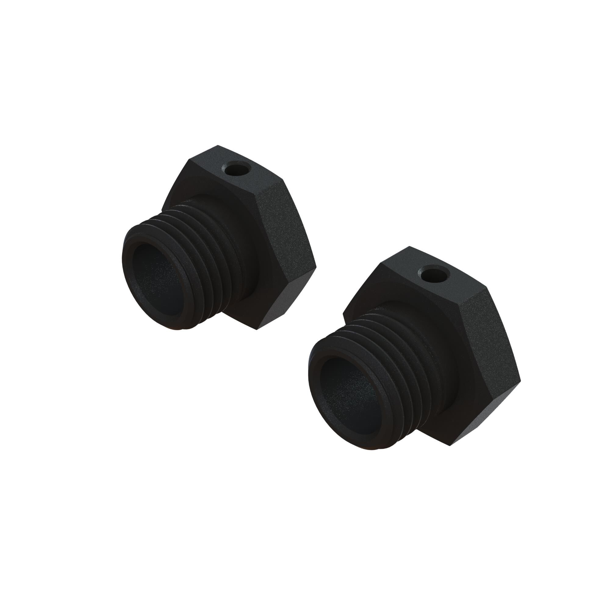 ARRMA Aluminum Wheel Hex 17mm - 14.6mm Thick, Black (2)-ARA311067