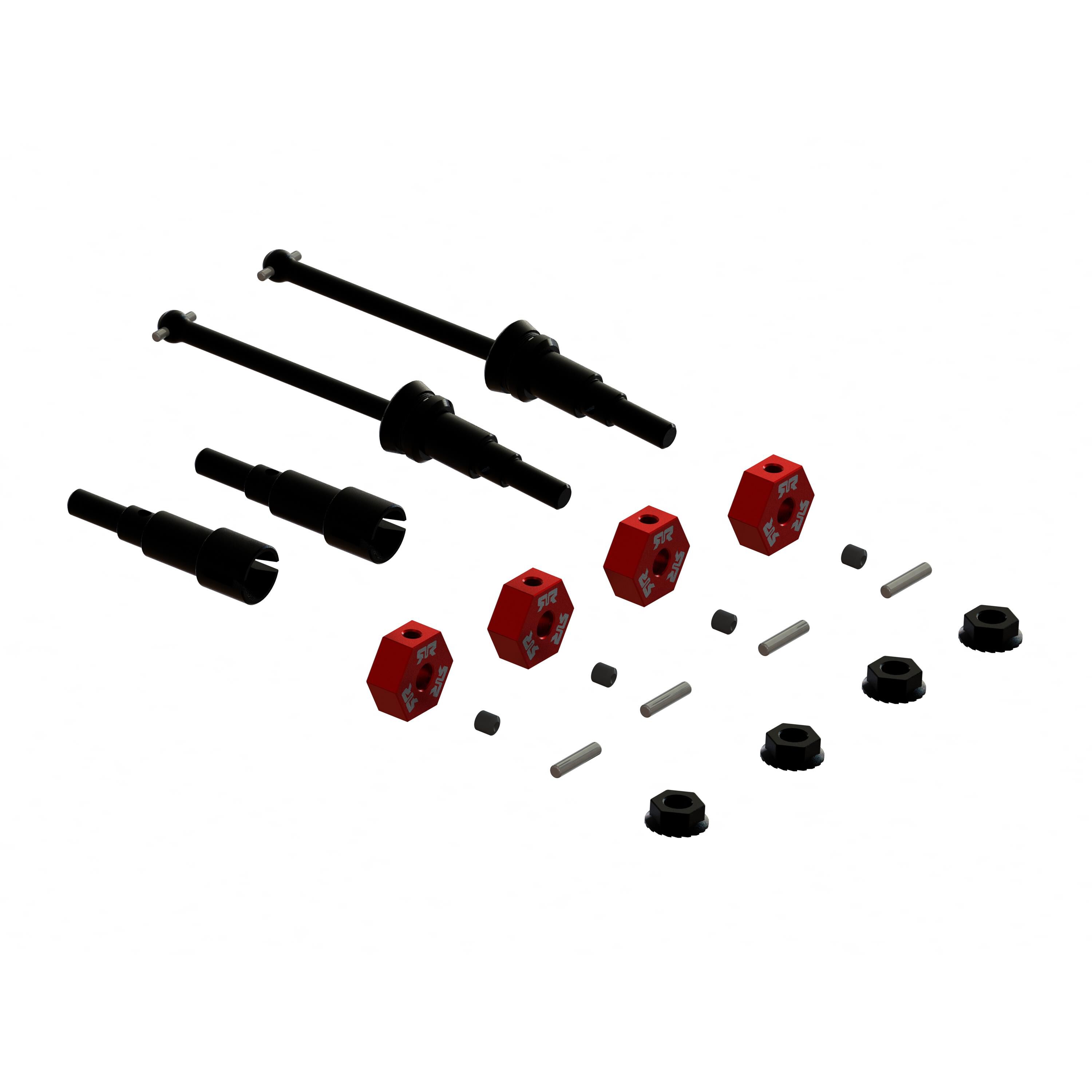 ARRMA Metal Axle & Wheel Hex Set B (4): GROM-ARA311231