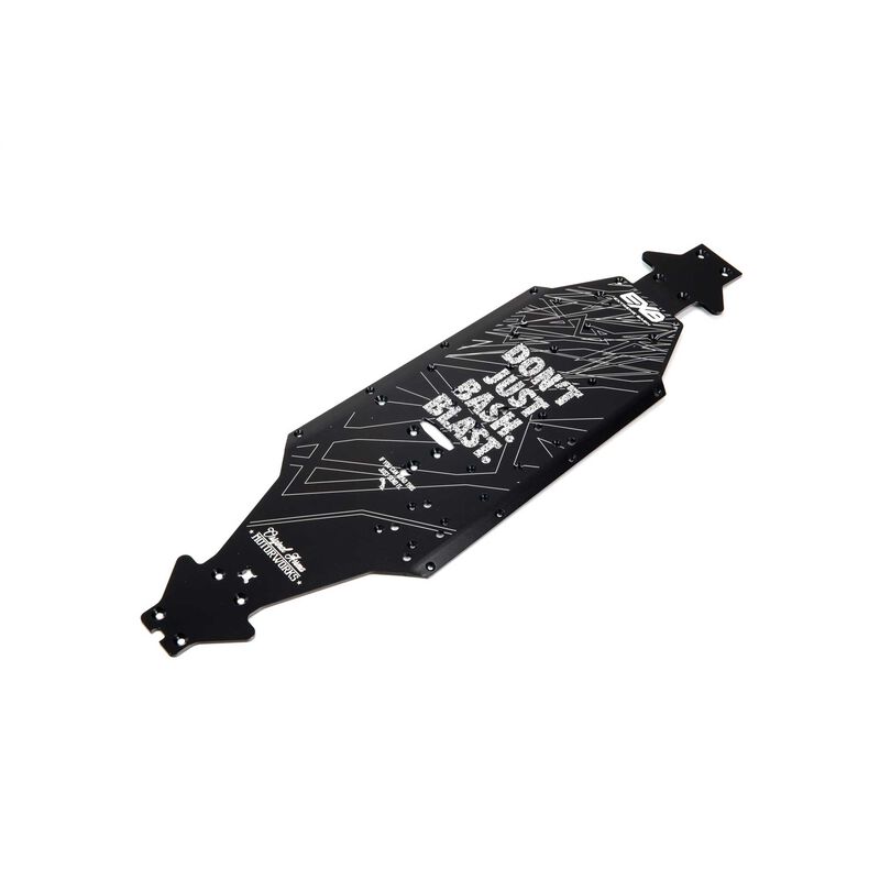 ARRMA Aluminum Chassis CNC 7075 T6 LWB, Black: EXB-ARA320571