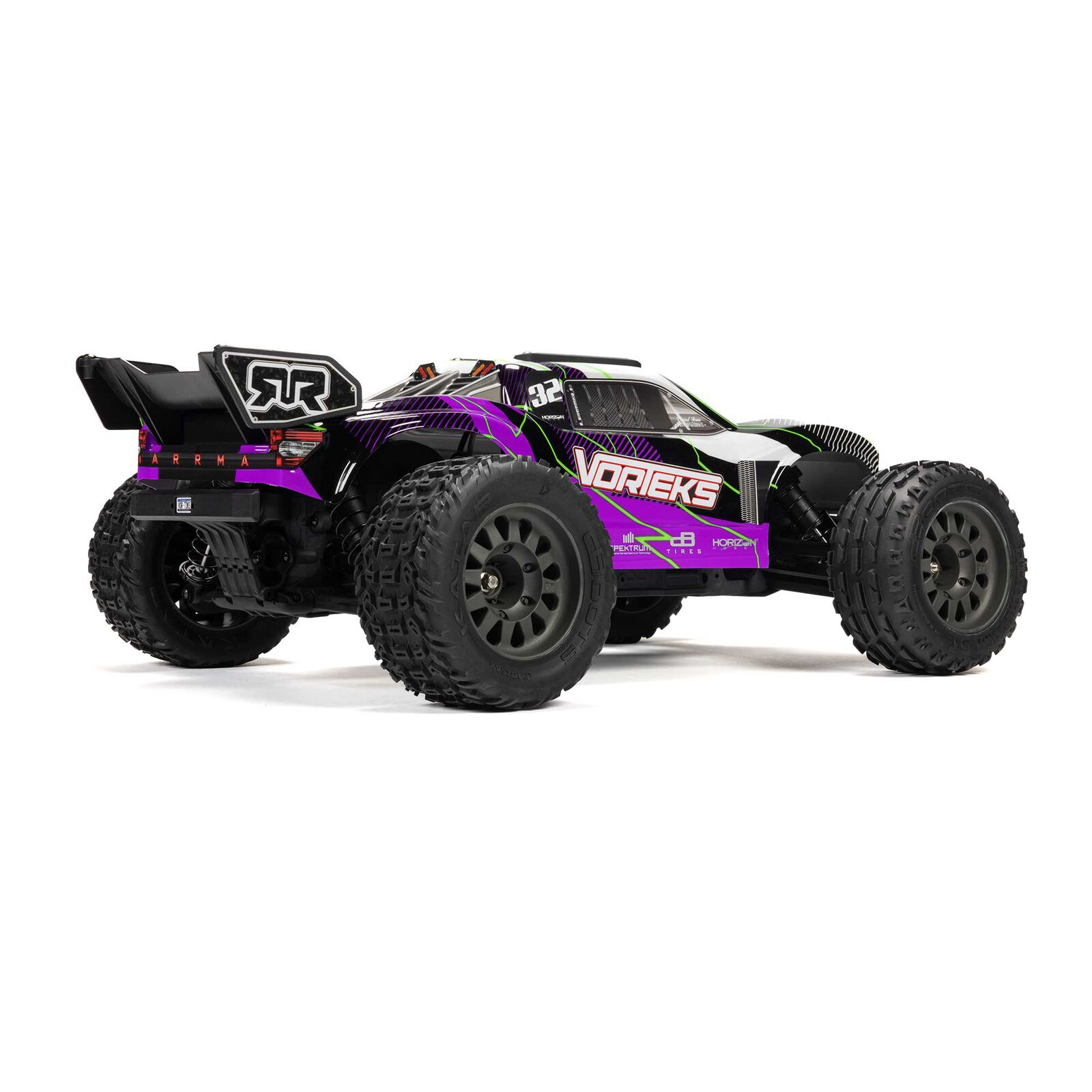 1:10 VORTEKS 2WD RTR Brushed Stadium Truck (Battery & Charger Included), Orange&Purple