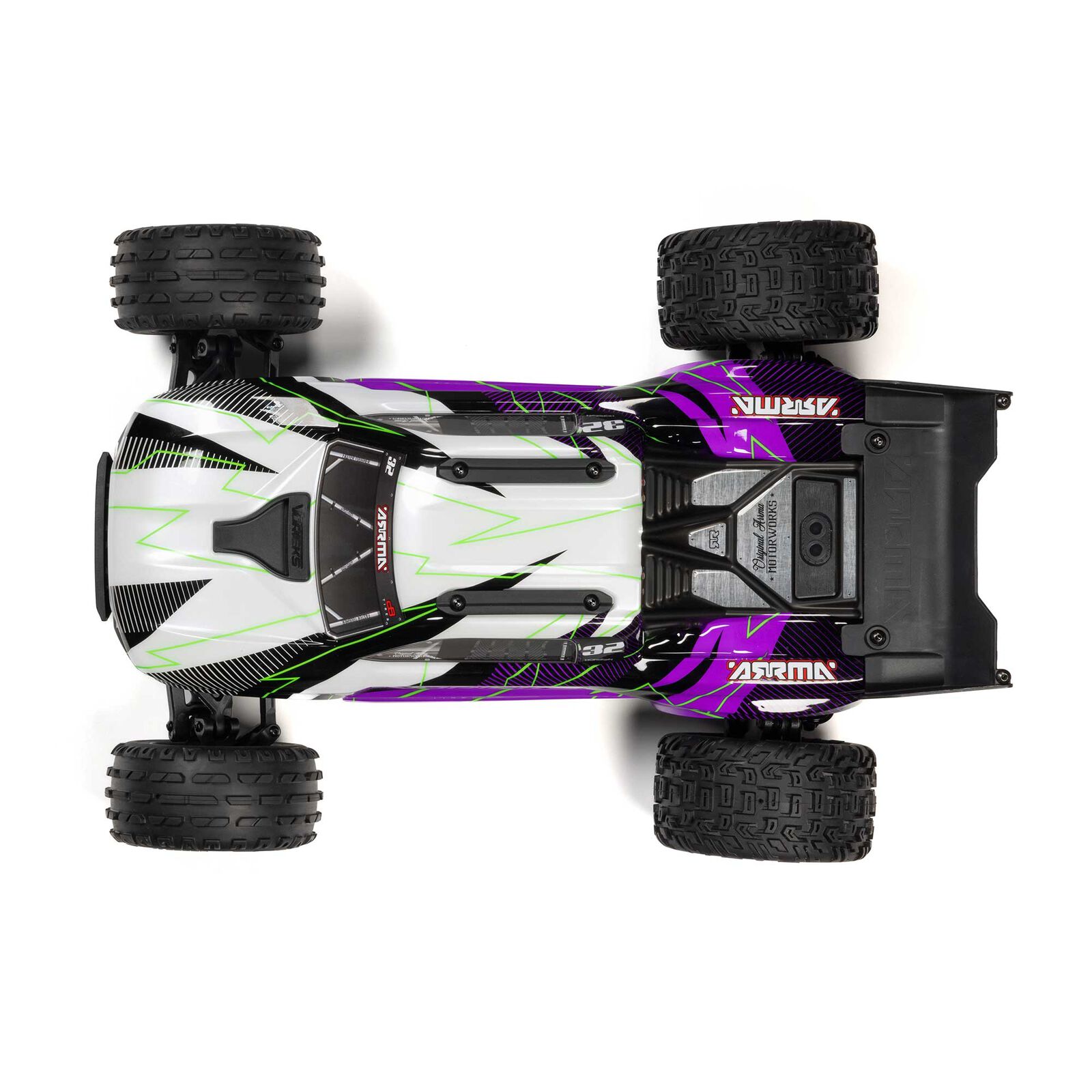 1:10 VORTEKS 2WD RTR Brushed Stadium Truck (Battery & Charger Included), Orange&Purple