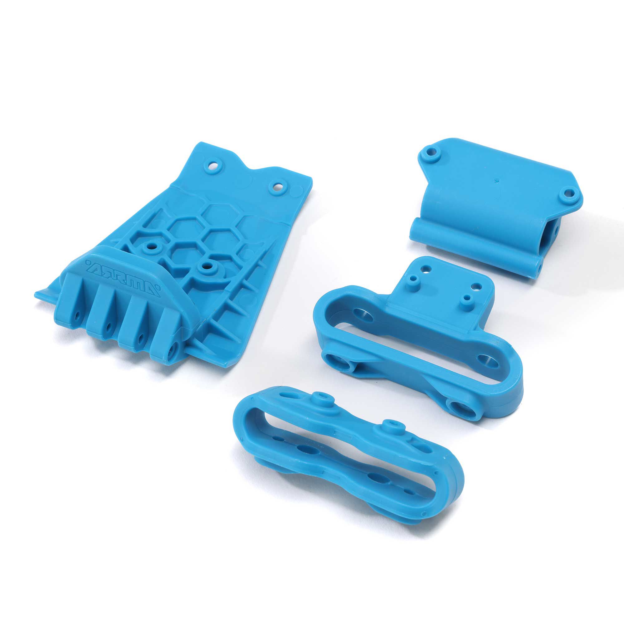 ARRMA Lower Skid And Bumper Mount Set, Blue-ARA320787
