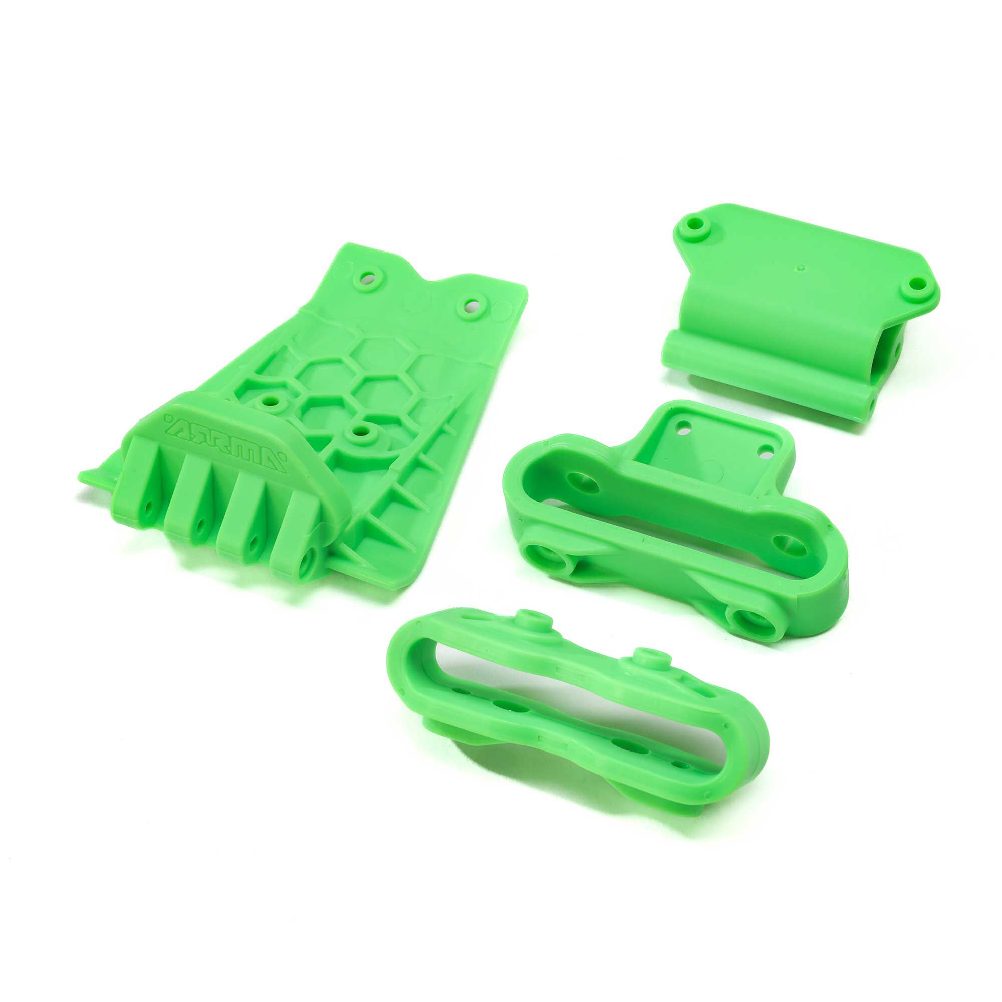 ARRMA Lower Skid And Bumper Mount Set, Green-ARA320791
