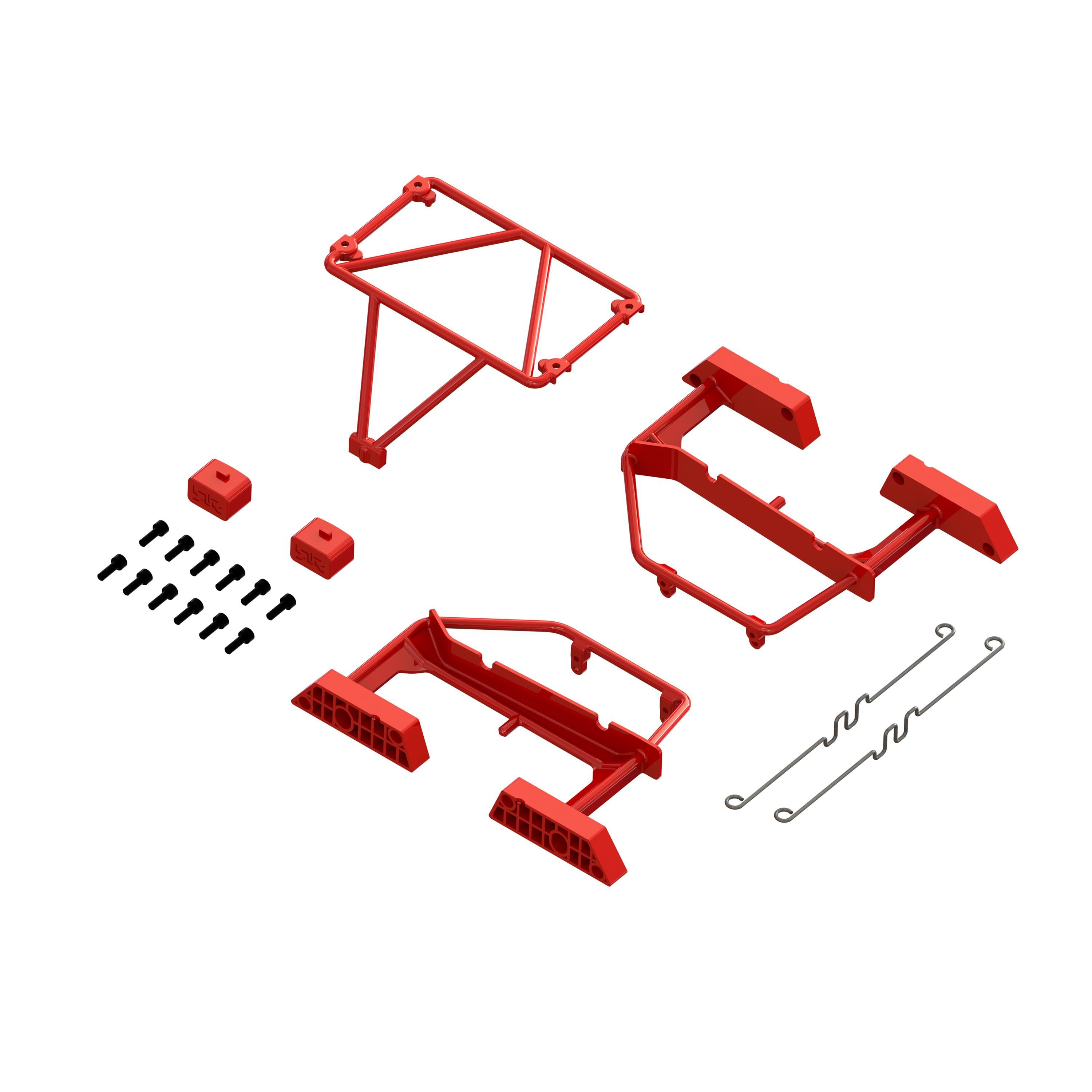 ARRMA Desert Truck Body Roll Cage Set, Red: GROM-ARA320820