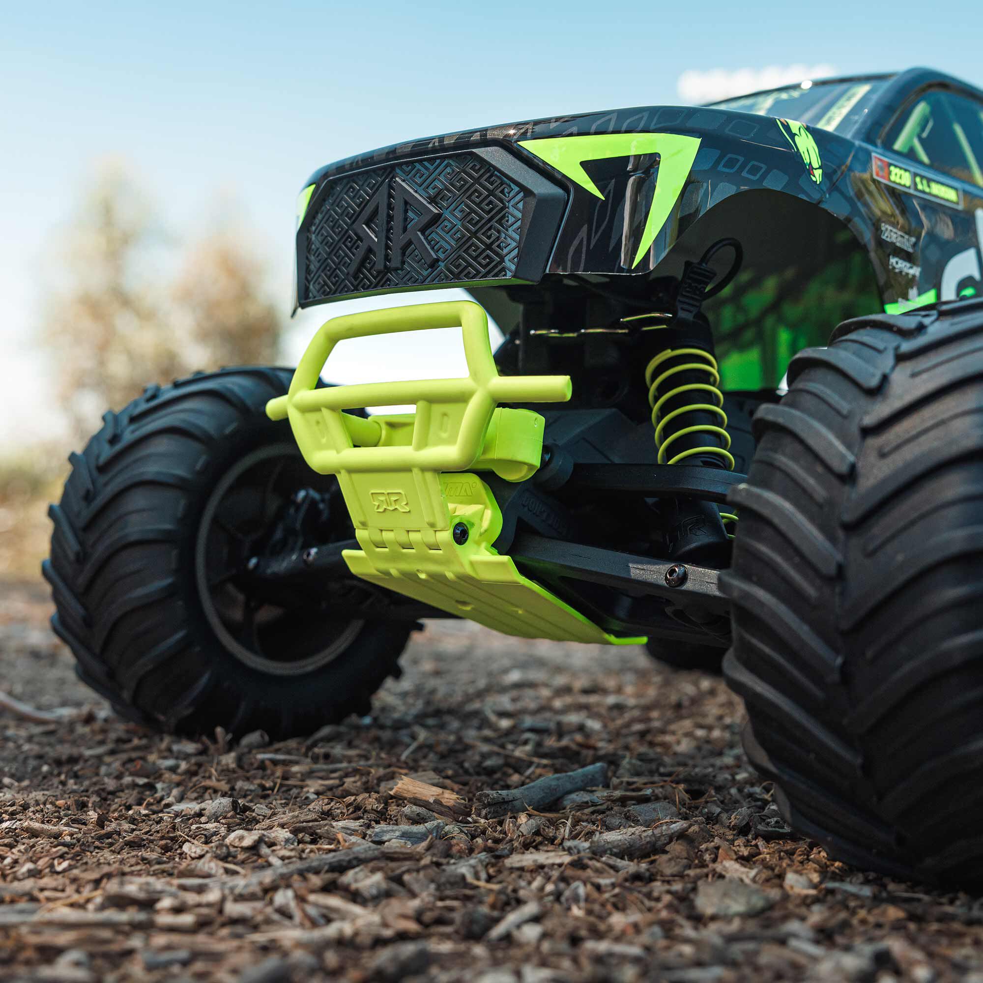  ARRMA 1:10 GORGON 2WD RTA Kit Brushed RC Monster Truck w/Battery & Charger, Yellow&Gun Metal&Red