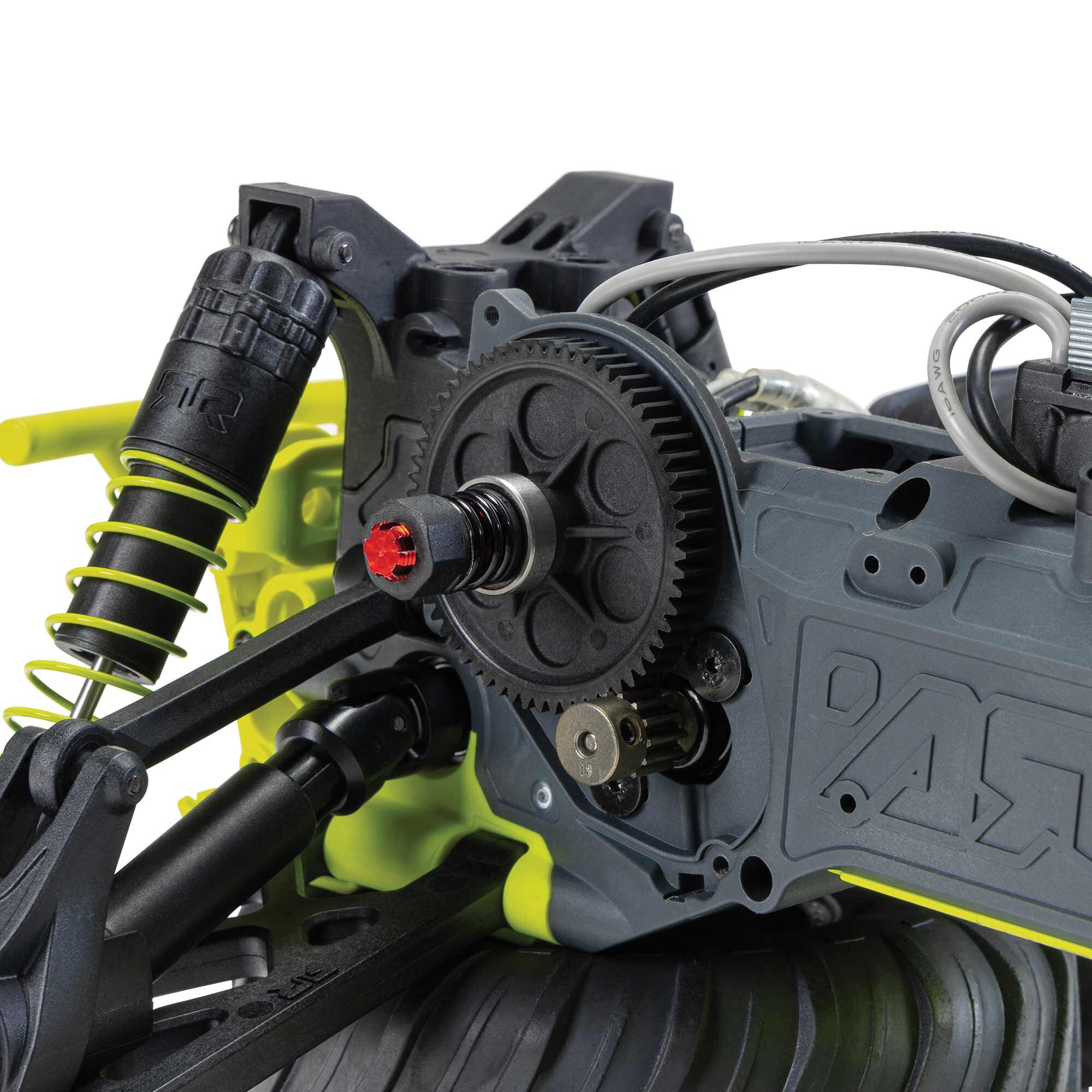 ARRMA 1:10 GORGON 2WD RTA Kit Brushed RC Monster Truck w/Battery & Charger, Yellow&Gun Metal&Red