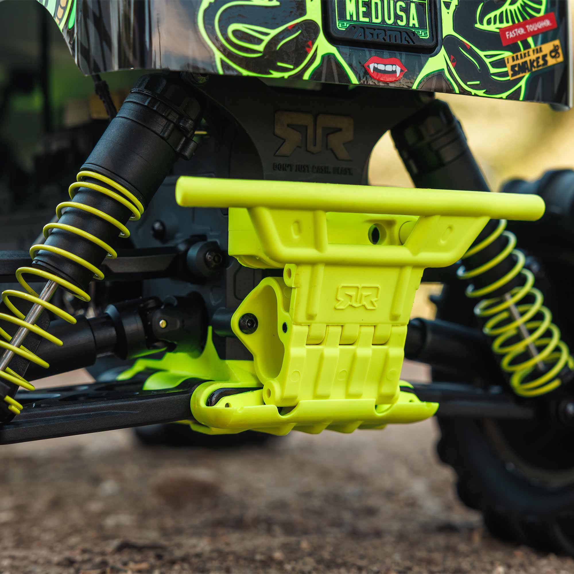  ARRMA 1:10 GORGON 2WD RTA Kit Brushed RC Monster Truck w/Battery & Charger, Yellow&Gun Metal&Red