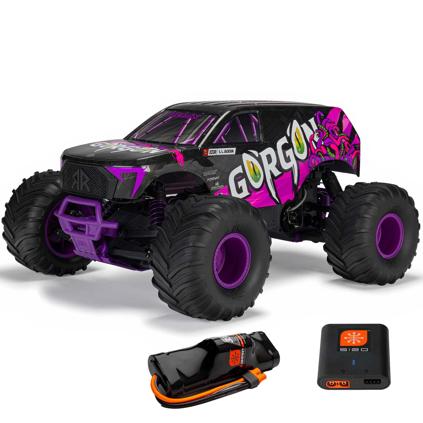 ARRMA 1:10 GORGON 2WD RTA Kit Brushed RC Monster Truck w/ Battery & Charger-ARA3230ST1/ARA3230ST1/ARA3230ST3