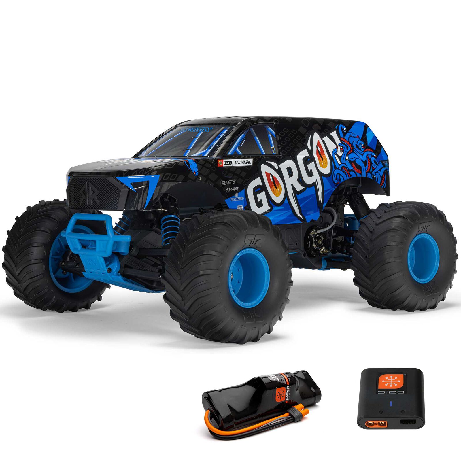 ARRMA 1:10 GORGON 2WD RTA Kit Brushed RC Monster Truck w/ Battery & Charger-ARA3230ST1/ARA3230ST1/ARA3230ST3