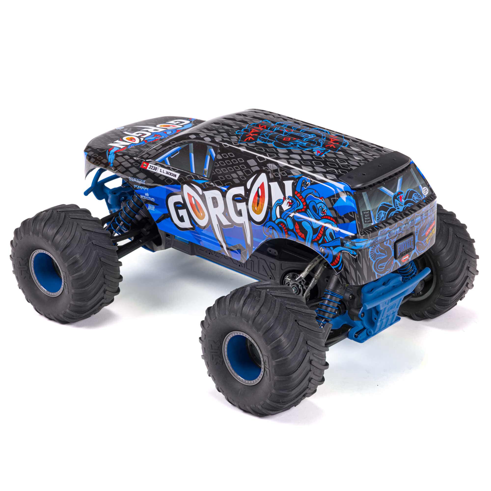 ARRMA 1:10 GORGON 2WD RTR Brushed Monster Truck, Blue-ARA3230T1