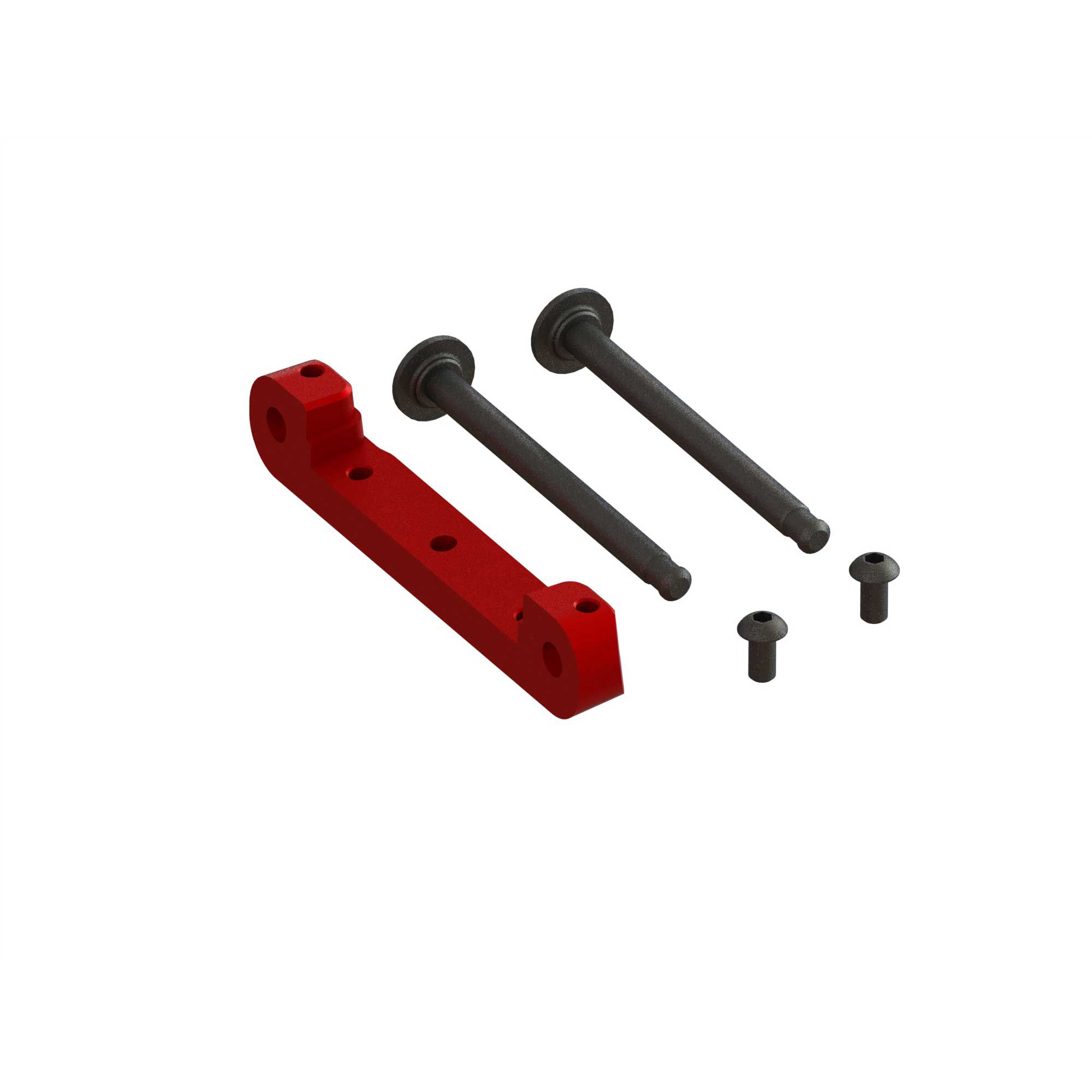 ARRMA Front Upper Suspension Mount CNC Aluminum Red-ARA330659