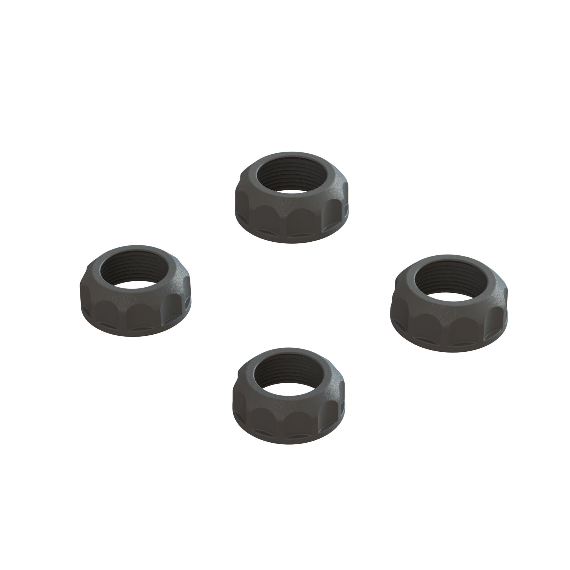 ARRMA Shock Cap (4): 4X4, Black-ARA330828