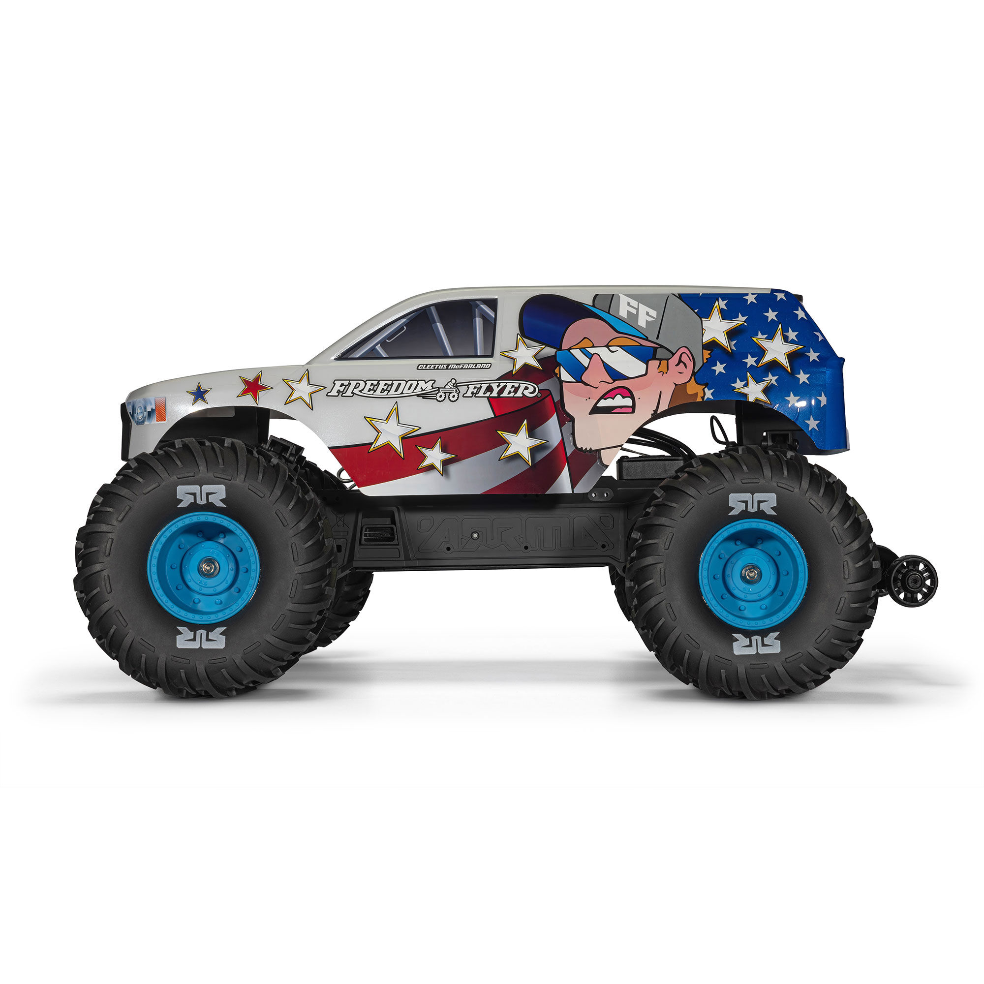 ARRMA 1/10 FREEDOM FLYER 223S 2WD RTR Brushless Monster Truck (Battery & Charger Included), White-ARA3530SFFT1