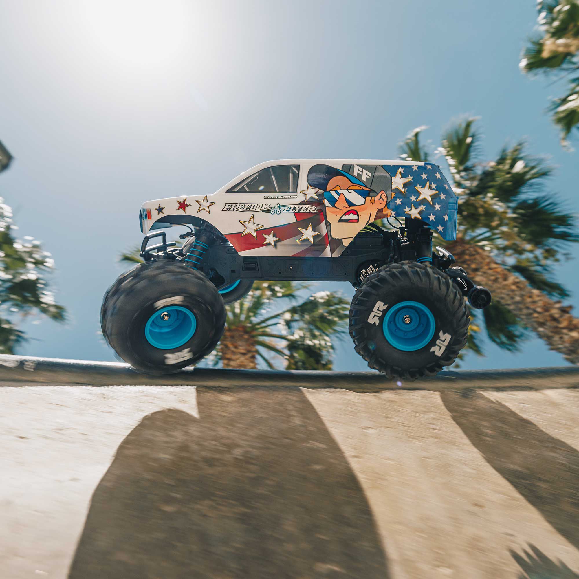 ARRMA 1/10 FREEDOM FLYER 223S 2WD RTR Brushless Monster Truck (Battery & Charger Included), White-ARA3530SFFT1