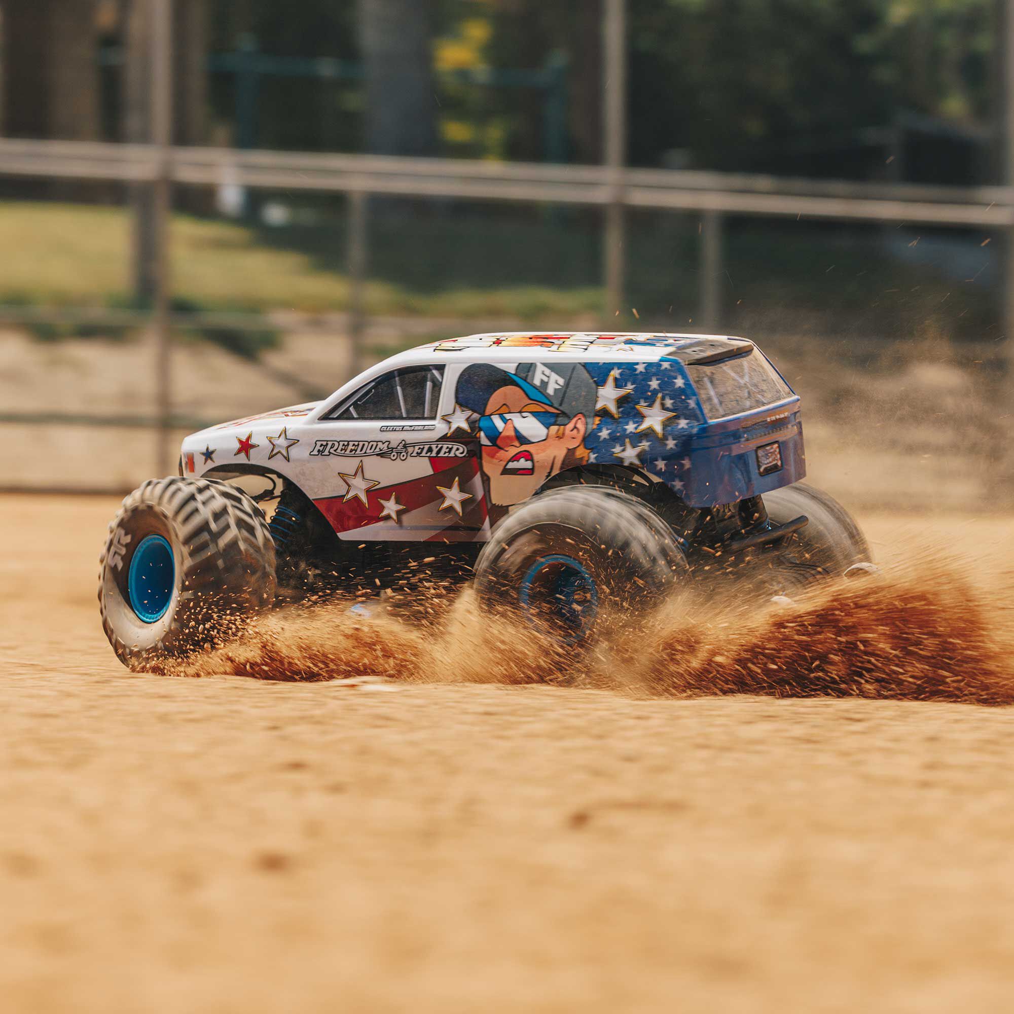 ARRMA 1/10 FREEDOM FLYER 223S 2WD RTR Brushless Monster Truck (Battery & Charger Included), White-ARA3530SFFT1