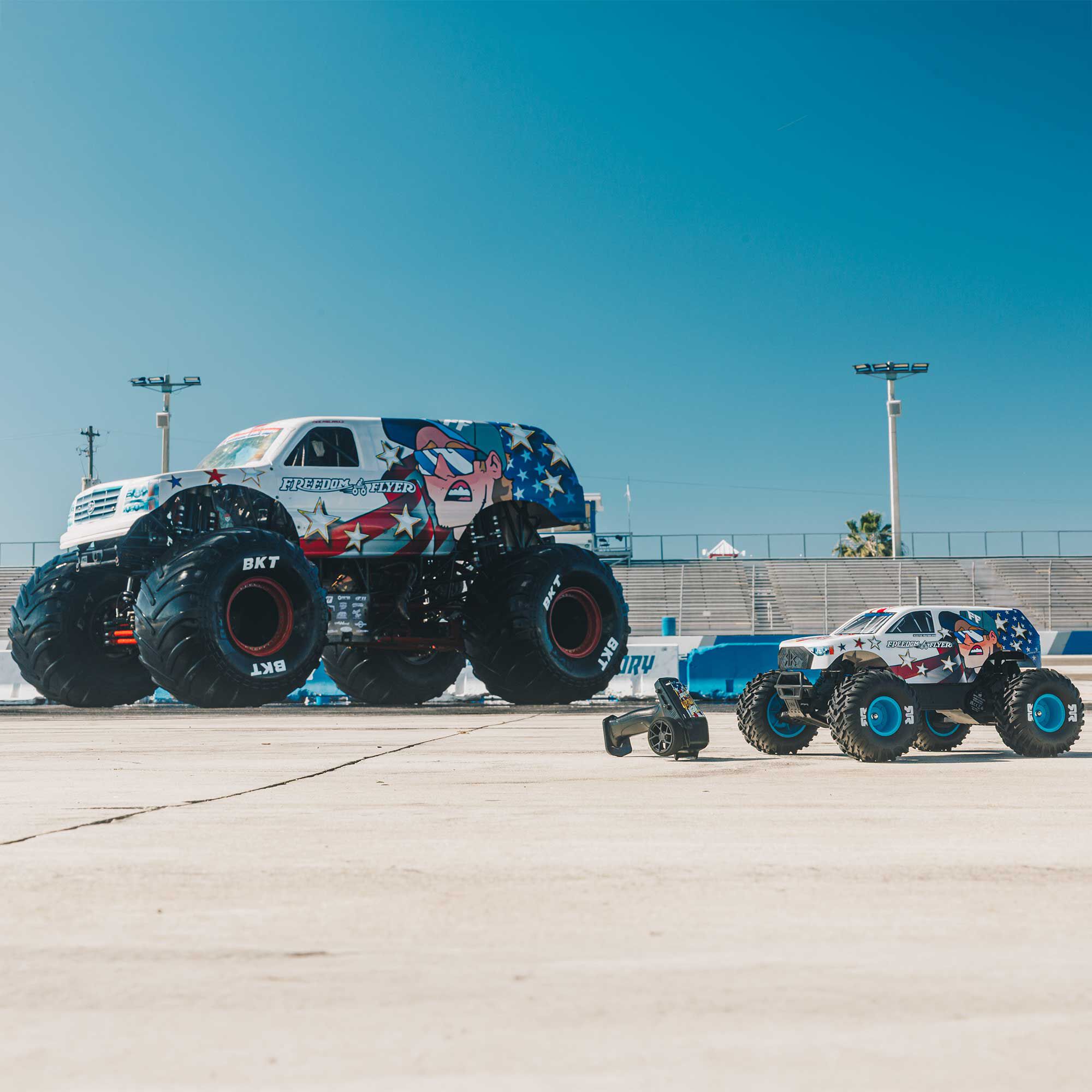 ARRMA 1/10 FREEDOM FLYER 223S 2WD RTR Brushless Monster Truck (Battery & Charger Included), White-ARA3530SFFT1