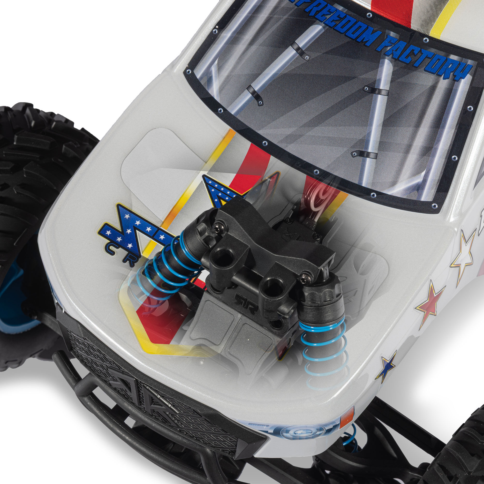 ARRMA 1/10 FREEDOM FLYER 223S 2WD RTR Brushless Monster Truck (Battery & Charger Included), White-ARA3530SFFT1