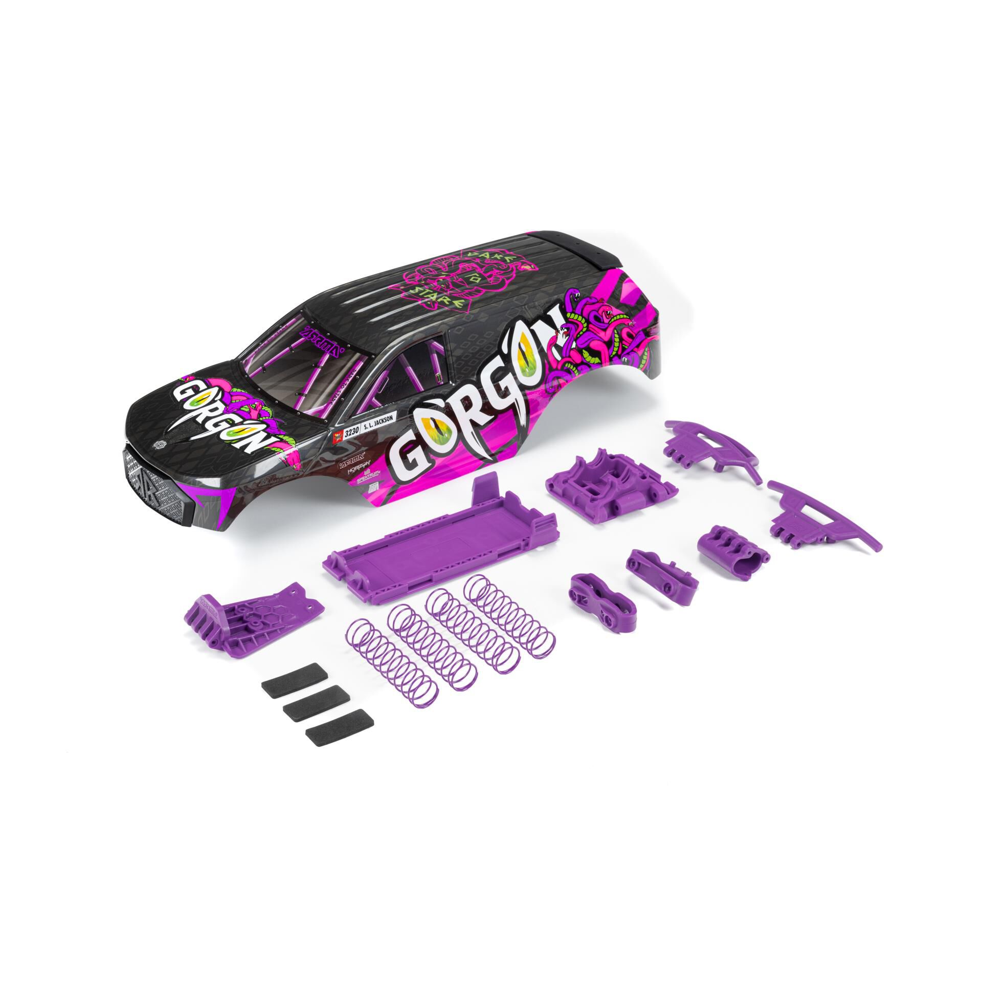 ARRMA GORGON Painted Decaled Body Set, Purple-ARA402350
