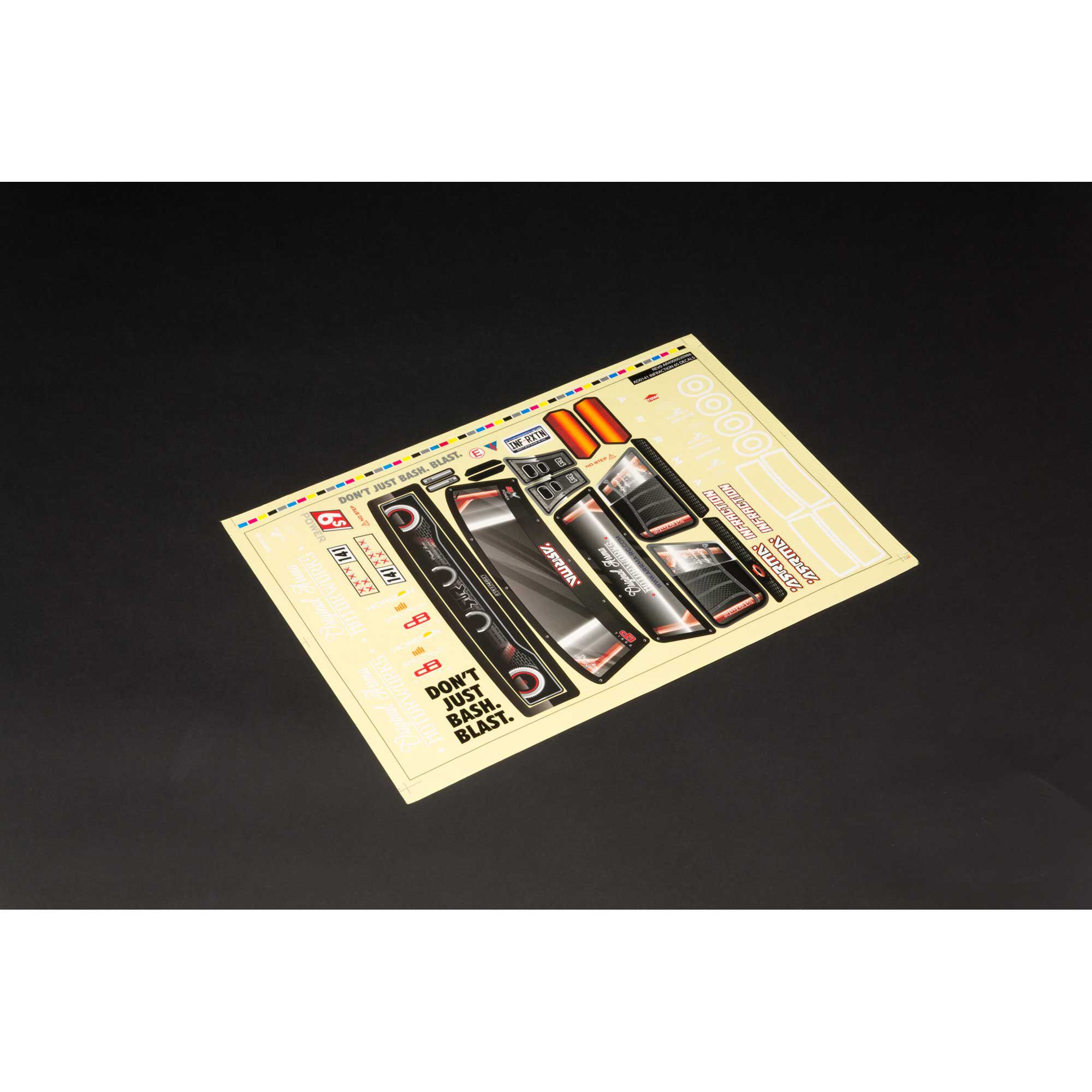 ARRMA 1:7 Clear Body w/ Decals: INFRACTION 6S BLX-ARA410001