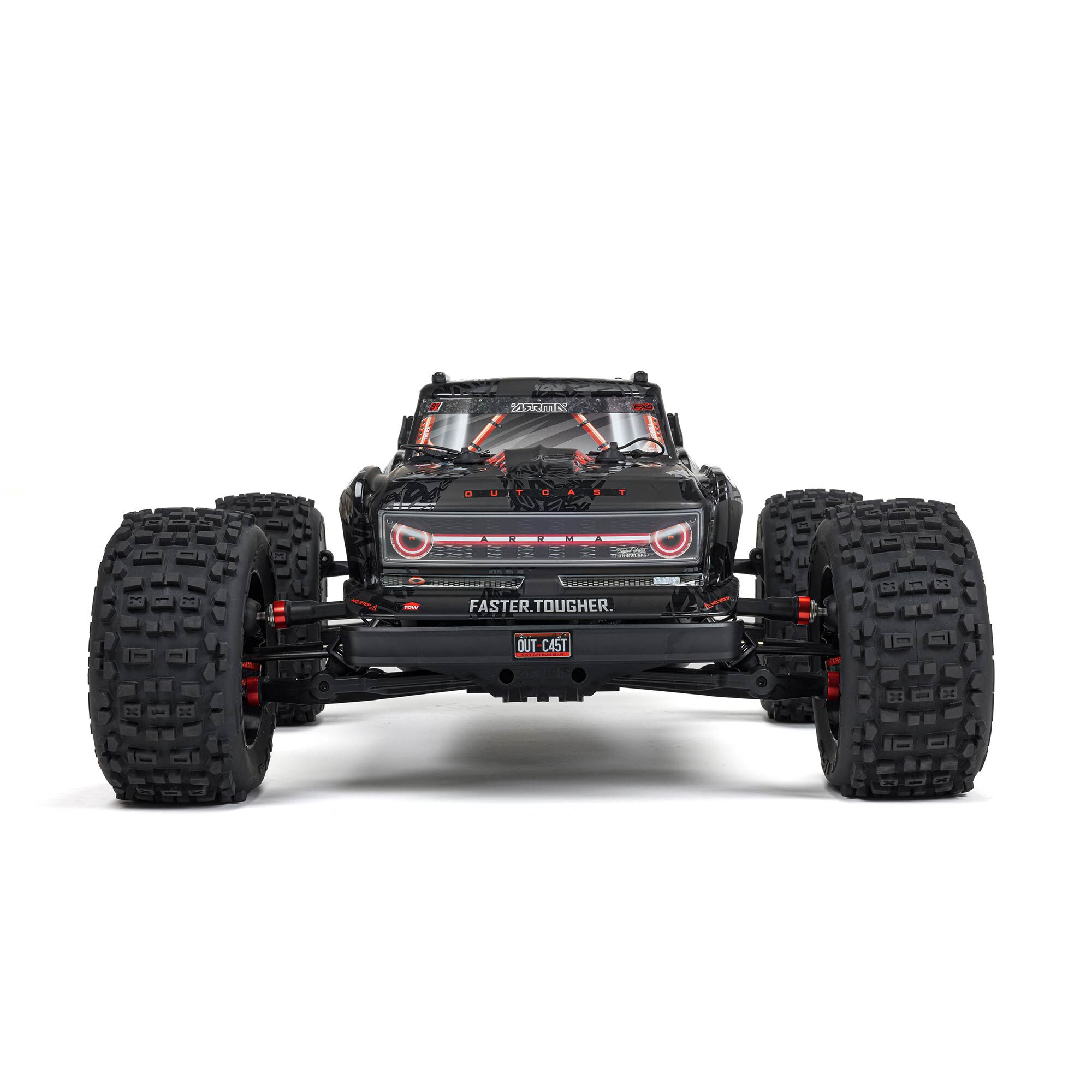 ARRMA 1:5 OUTCAST 8S EXB AVC 4X4 RTR Brushless Stunt Truck, Black-ARA5810V2T1