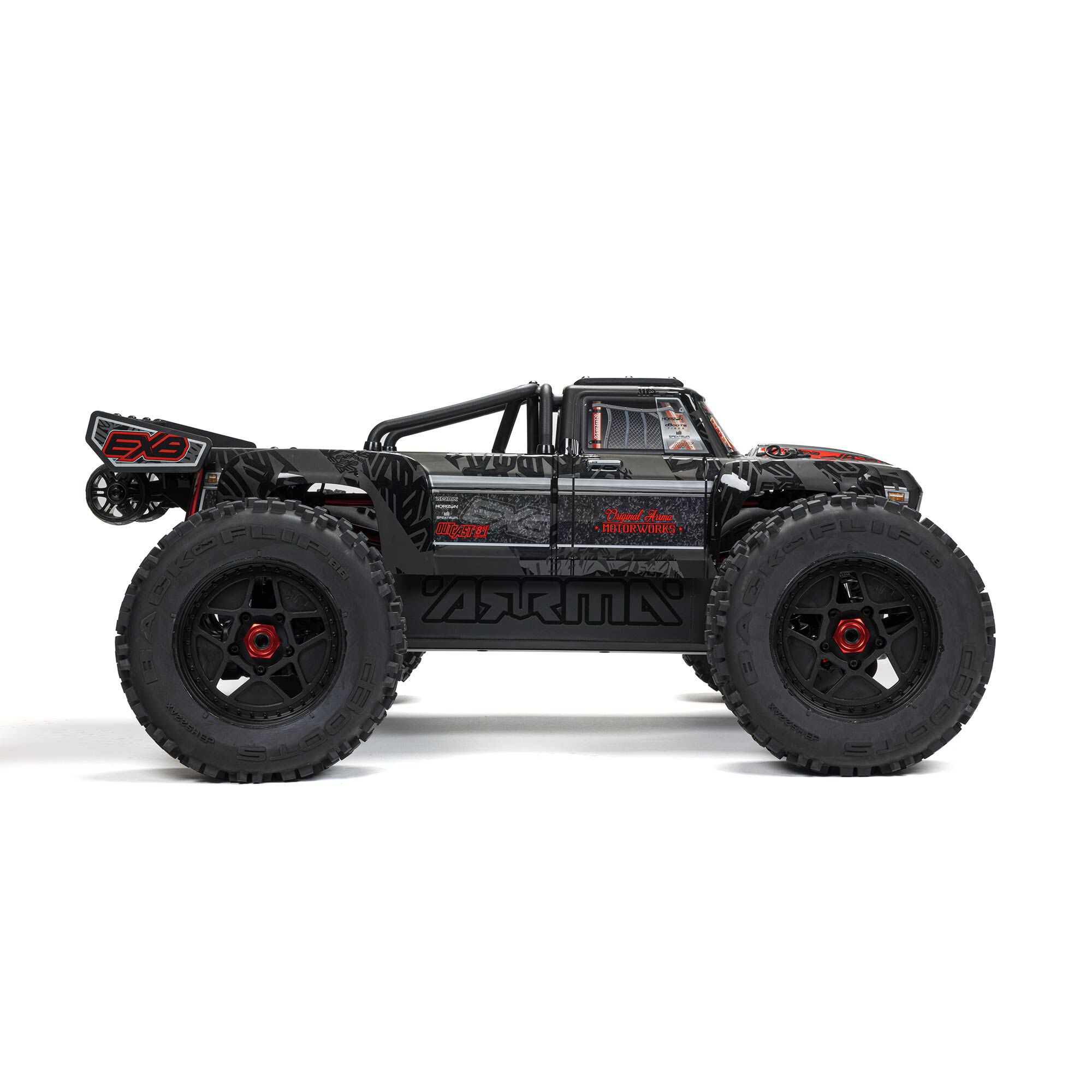 ARRMA 1:5 OUTCAST 8S EXB AVC 4X4 RTR Brushless Stunt Truck, Black-ARA5810V2T1