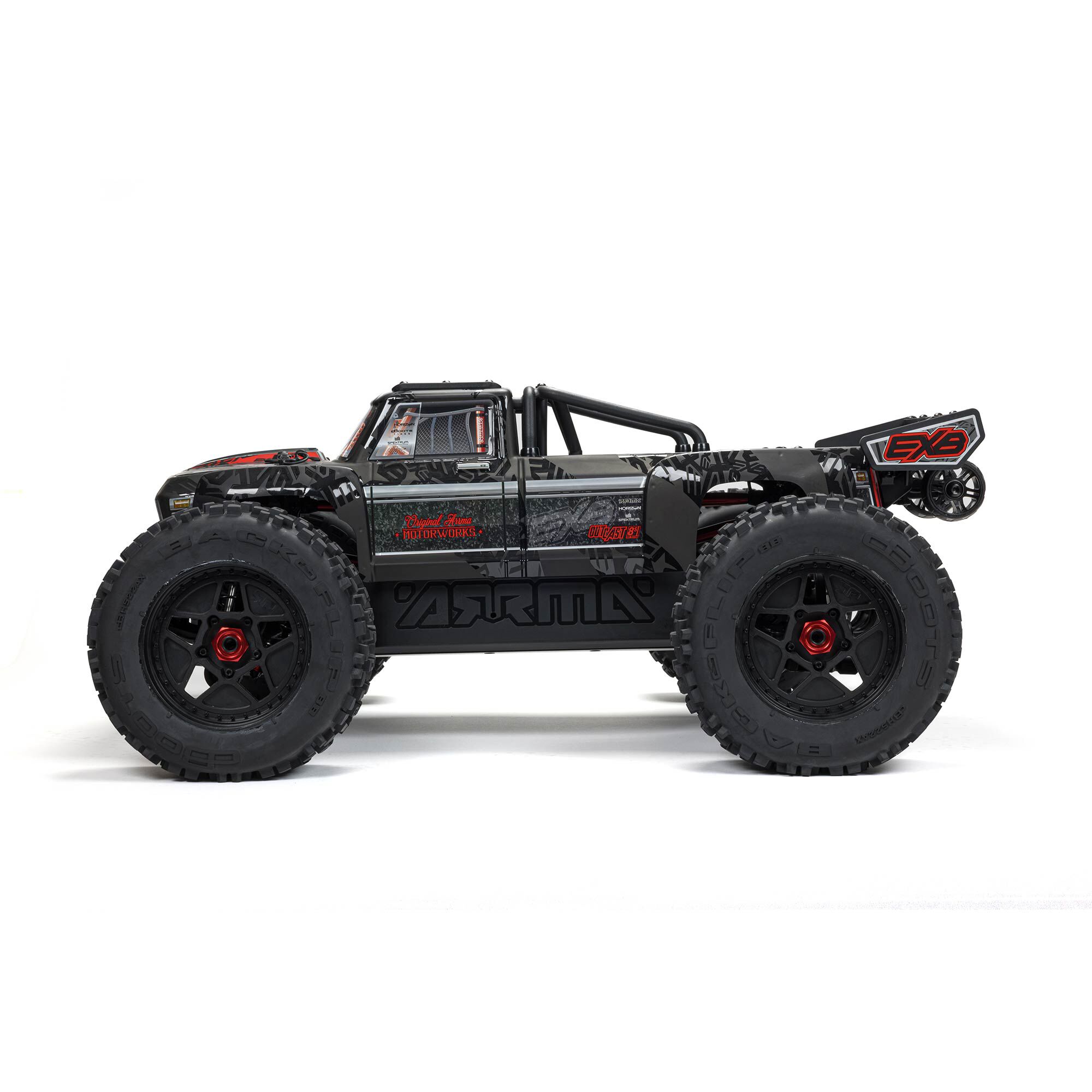 ARRMA 1:5 OUTCAST 8S EXB AVC 4X4 RTR Brushless Stunt Truck, Black-ARA5810V2T1