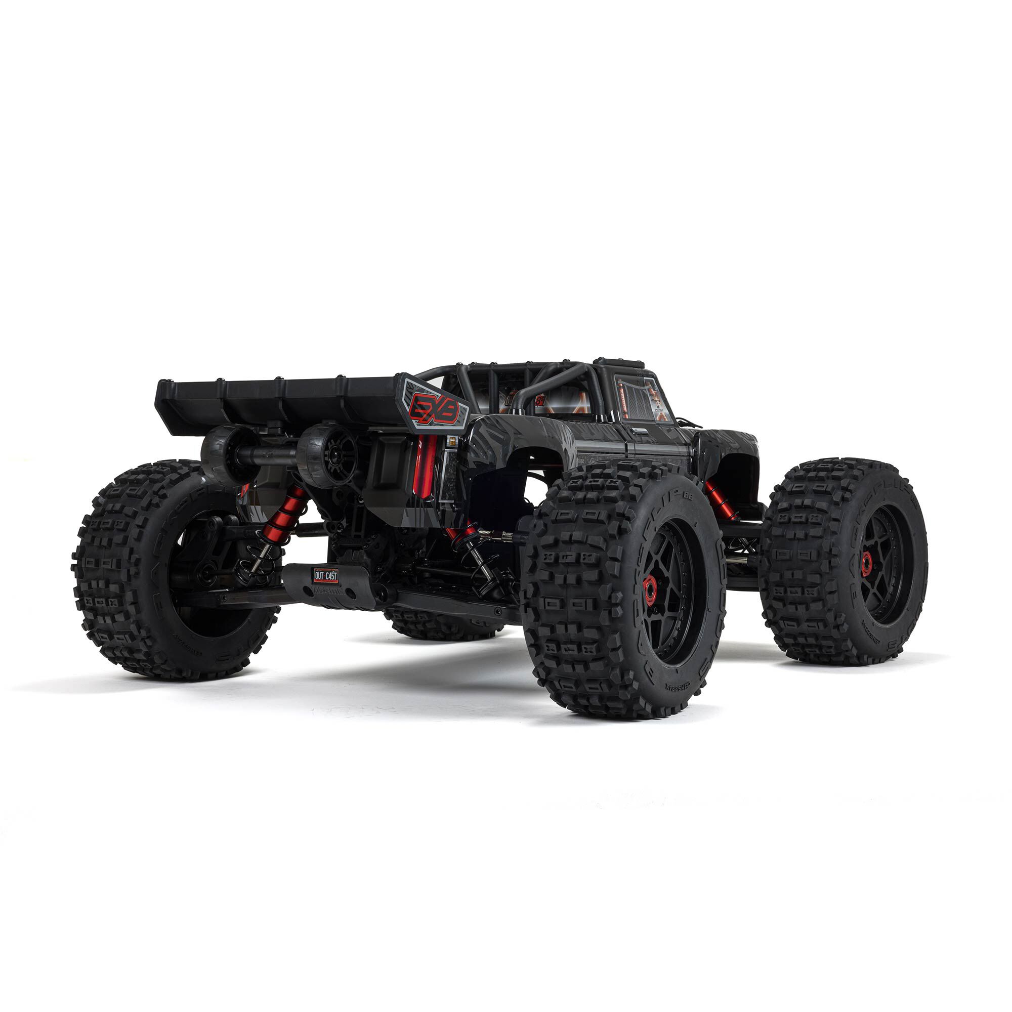 ARRMA 1:5 OUTCAST 8S EXB AVC 4X4 RTR Brushless Stunt Truck, Black-ARA5810V2T1