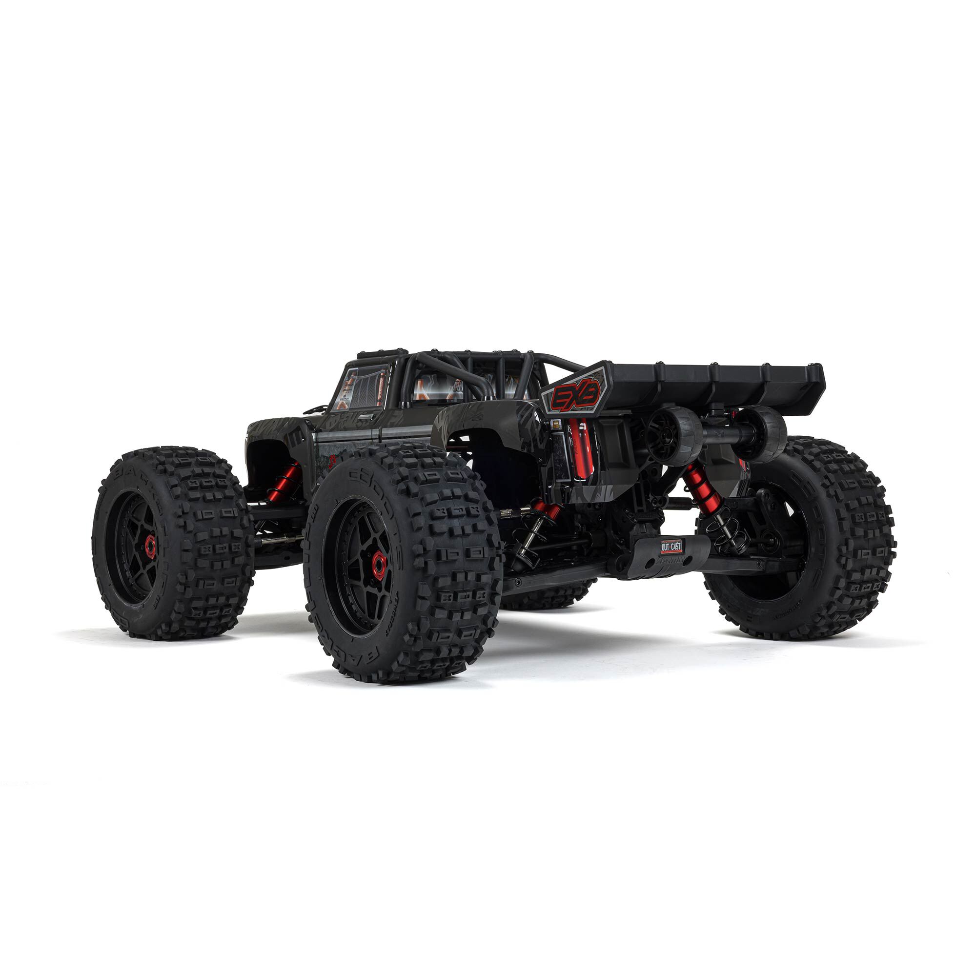 ARRMA 1:5 OUTCAST 8S EXB AVC 4X4 RTR Brushless Stunt Truck, Black-ARA5810V2T1