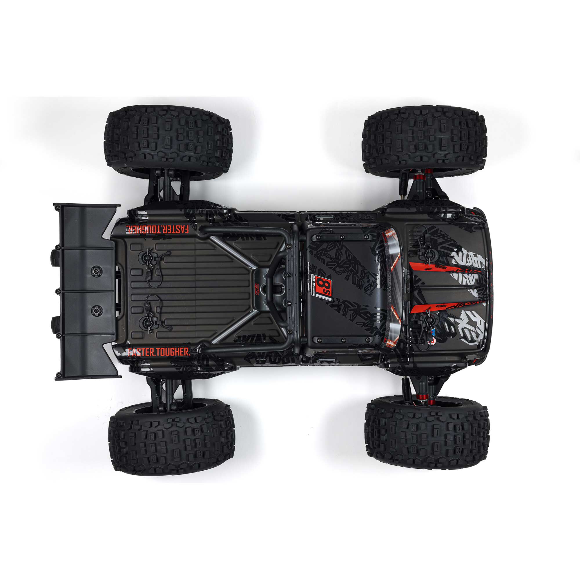 ARRMA 1:5 OUTCAST 8S EXB AVC 4X4 RTR Brushless Stunt Truck, Black-ARA5810V2T1