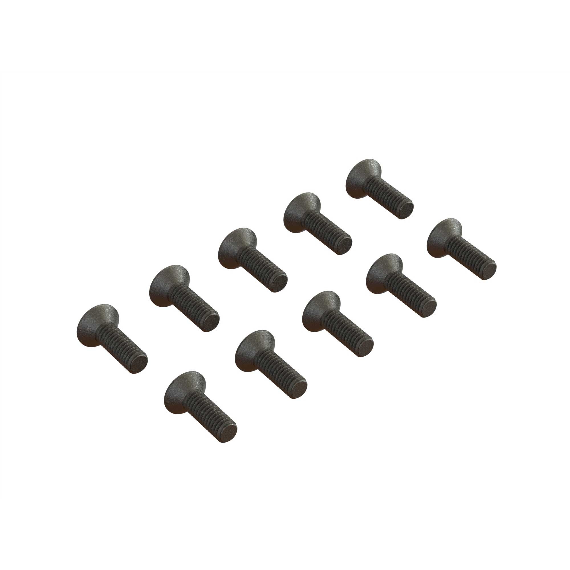 ARRMA Flat Head Hex Machine Screw, M2.5x8mm (10)-ARA702005