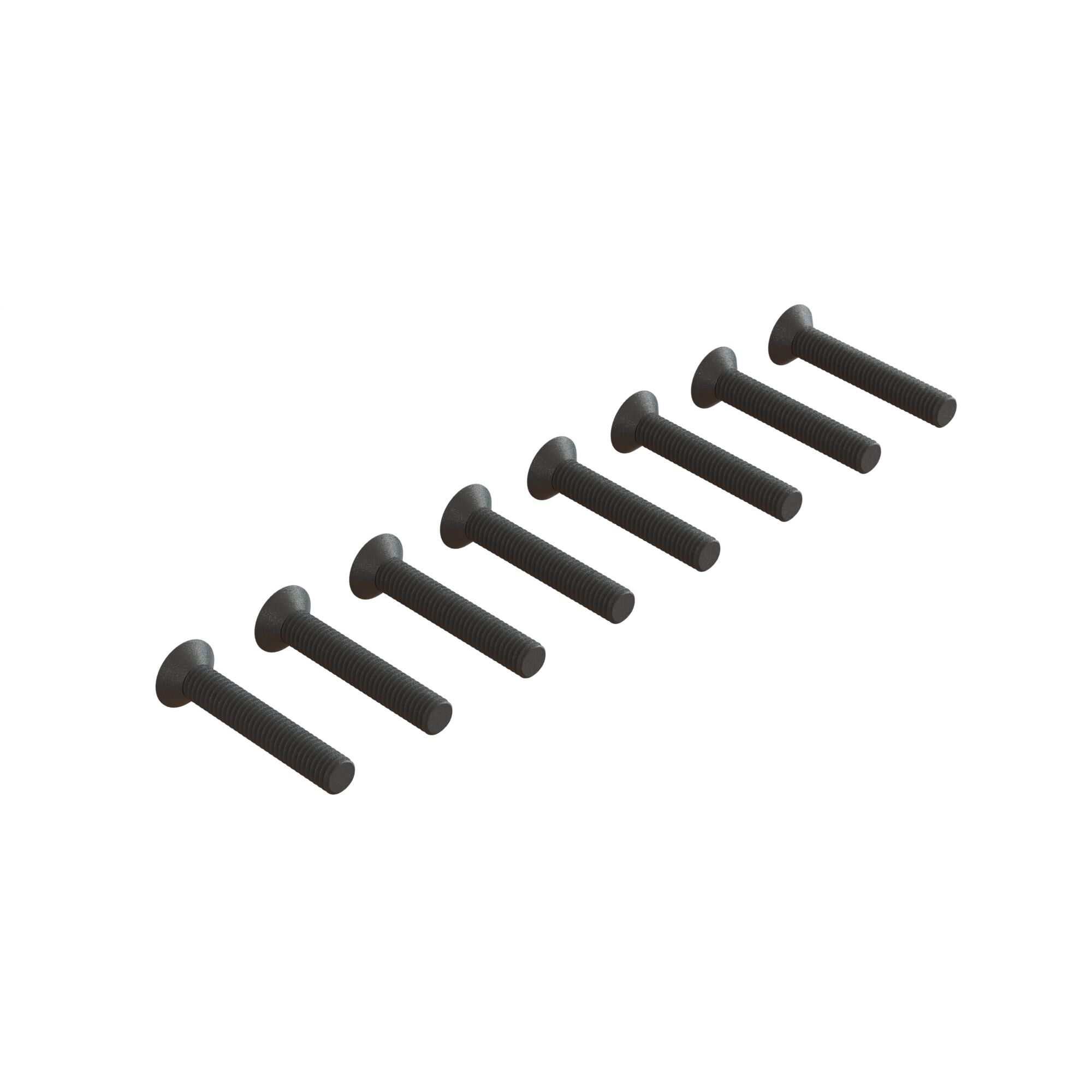 ARRMA Flat Head Hex Machine Screw M3x18mm (10)-ARA722318