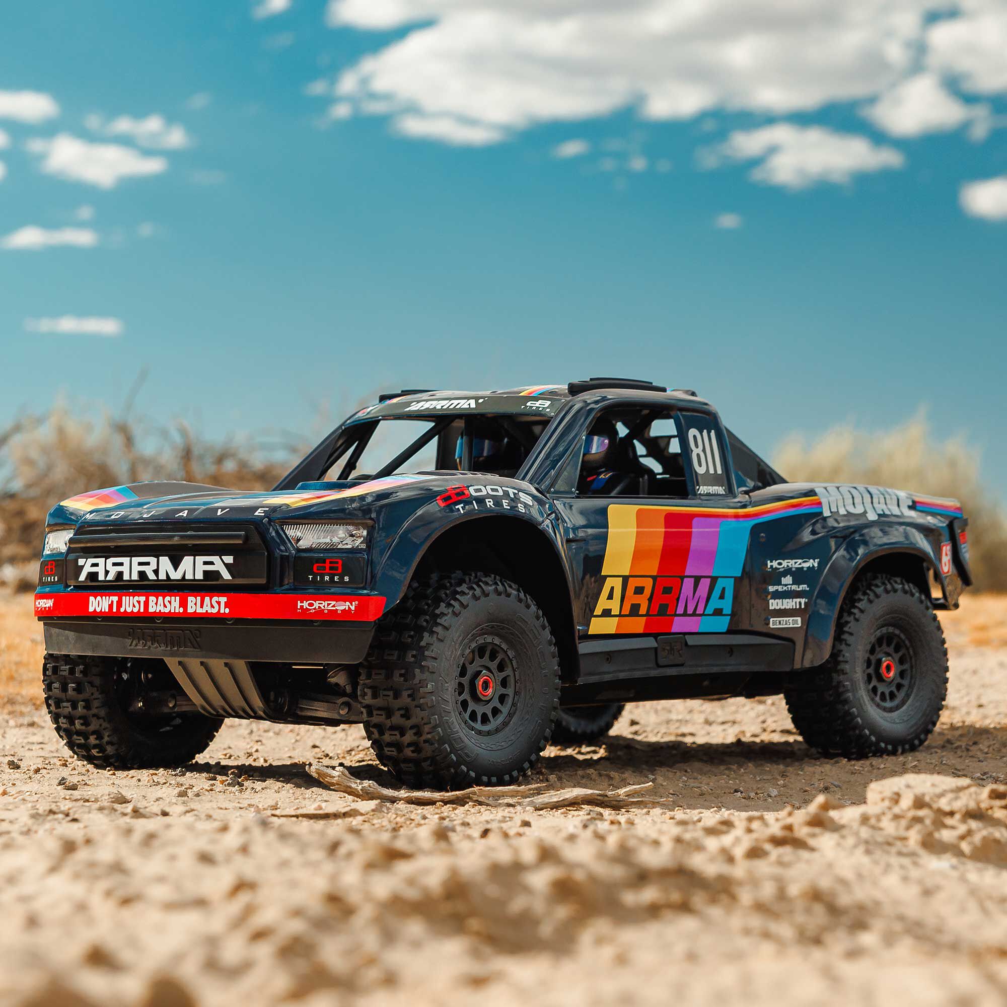 ARRMA 1/7 MOJAVE 6S 4X4 RTR Brushless Desert Truck, Blue