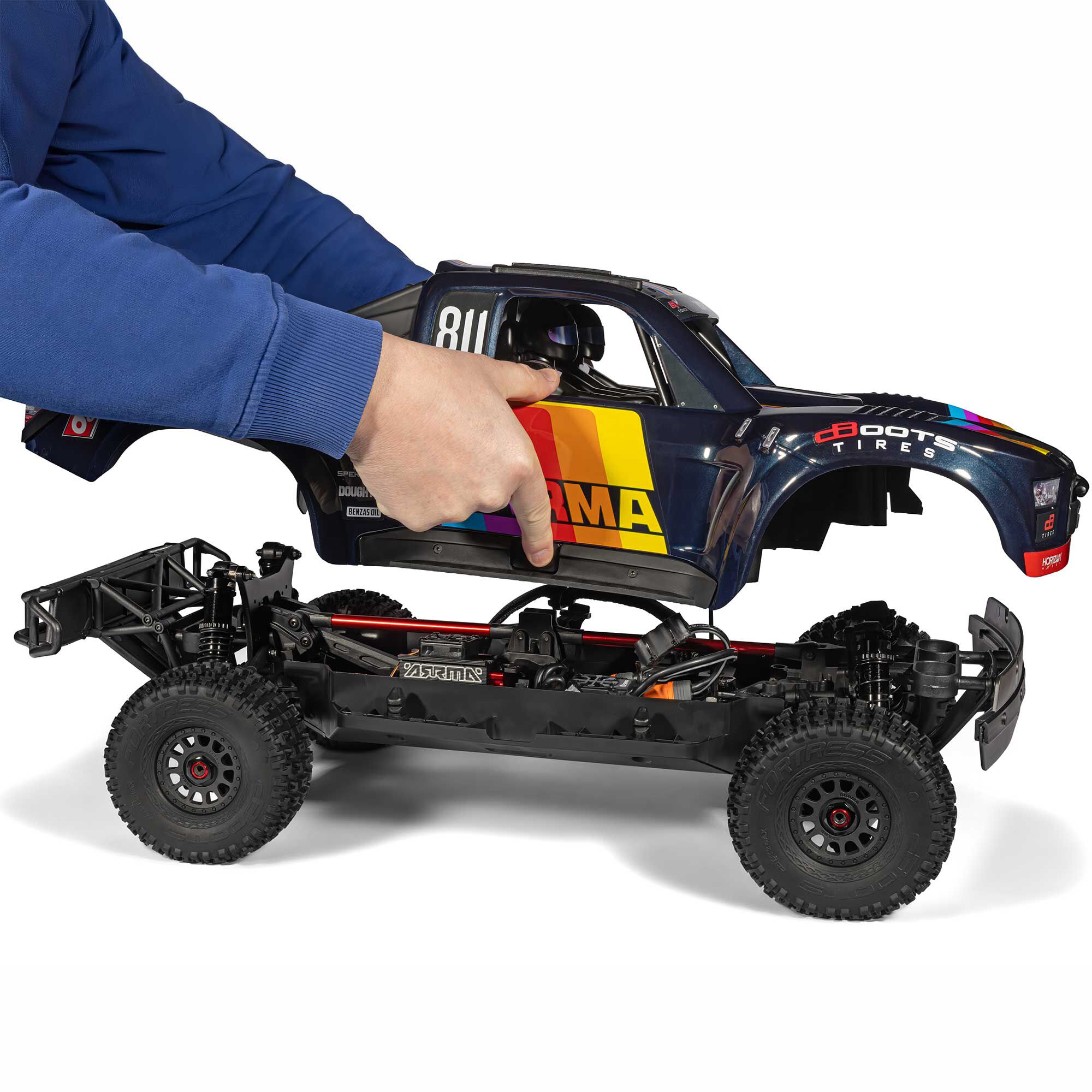 ARRMA 1/7 MOJAVE 6S 4X4 RTR Brushless Desert Truck, Blue