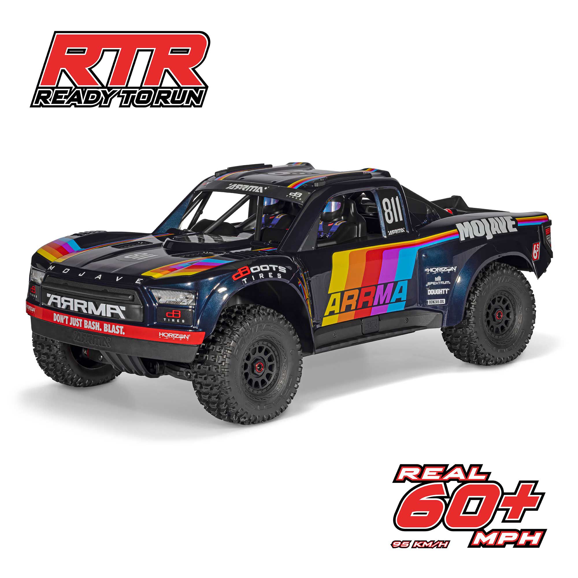 ARRMA 1/7 MOJAVE 6S 4X4 RTR Brushless Desert Truck, Blue