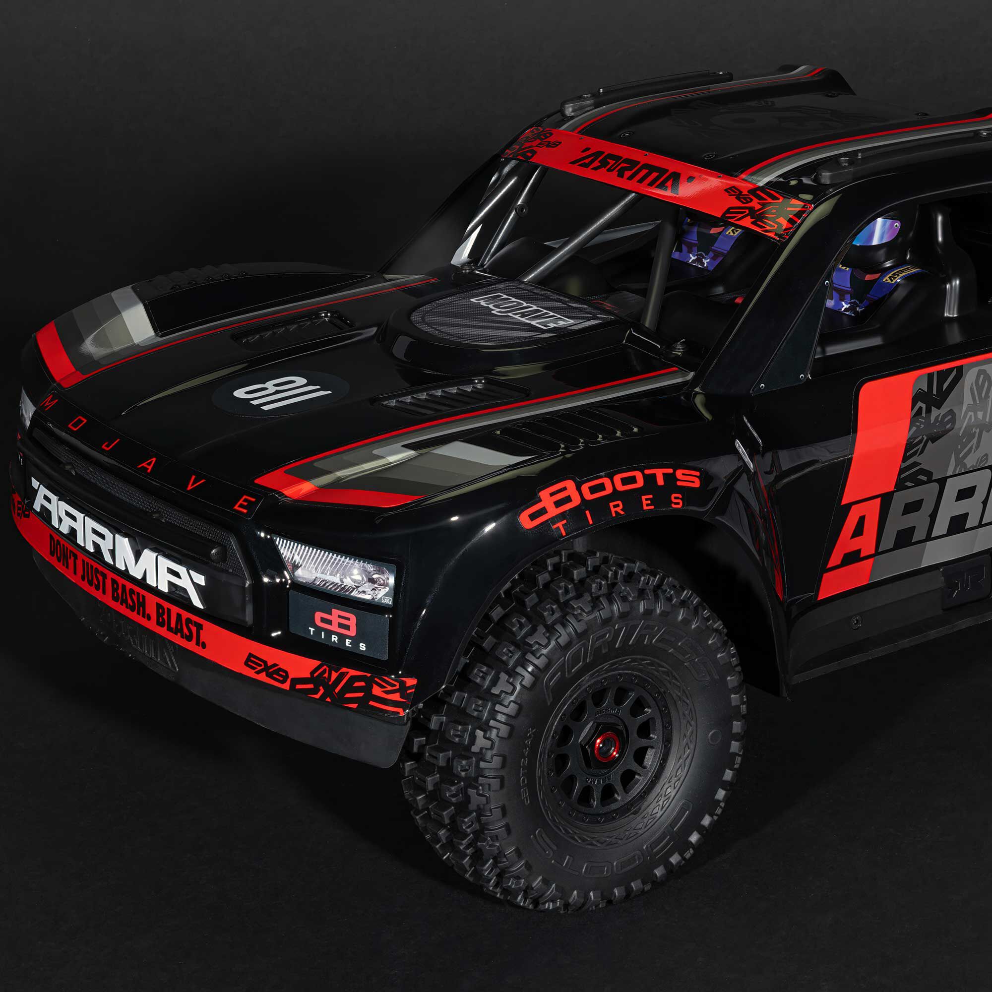 ARRMA 1:7 MOJAVE 6S EXB 4X4 RTR Brushless Desert Truck, Black-ARA7704V3T1