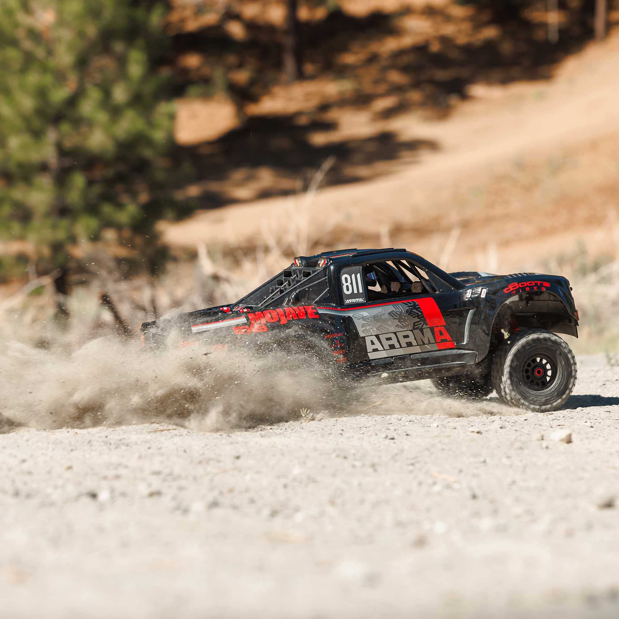 ARRMA 1:7 MOJAVE 6S EXB 4X4 RTR Brushless Desert Truck, Black-ARA7704V3T1