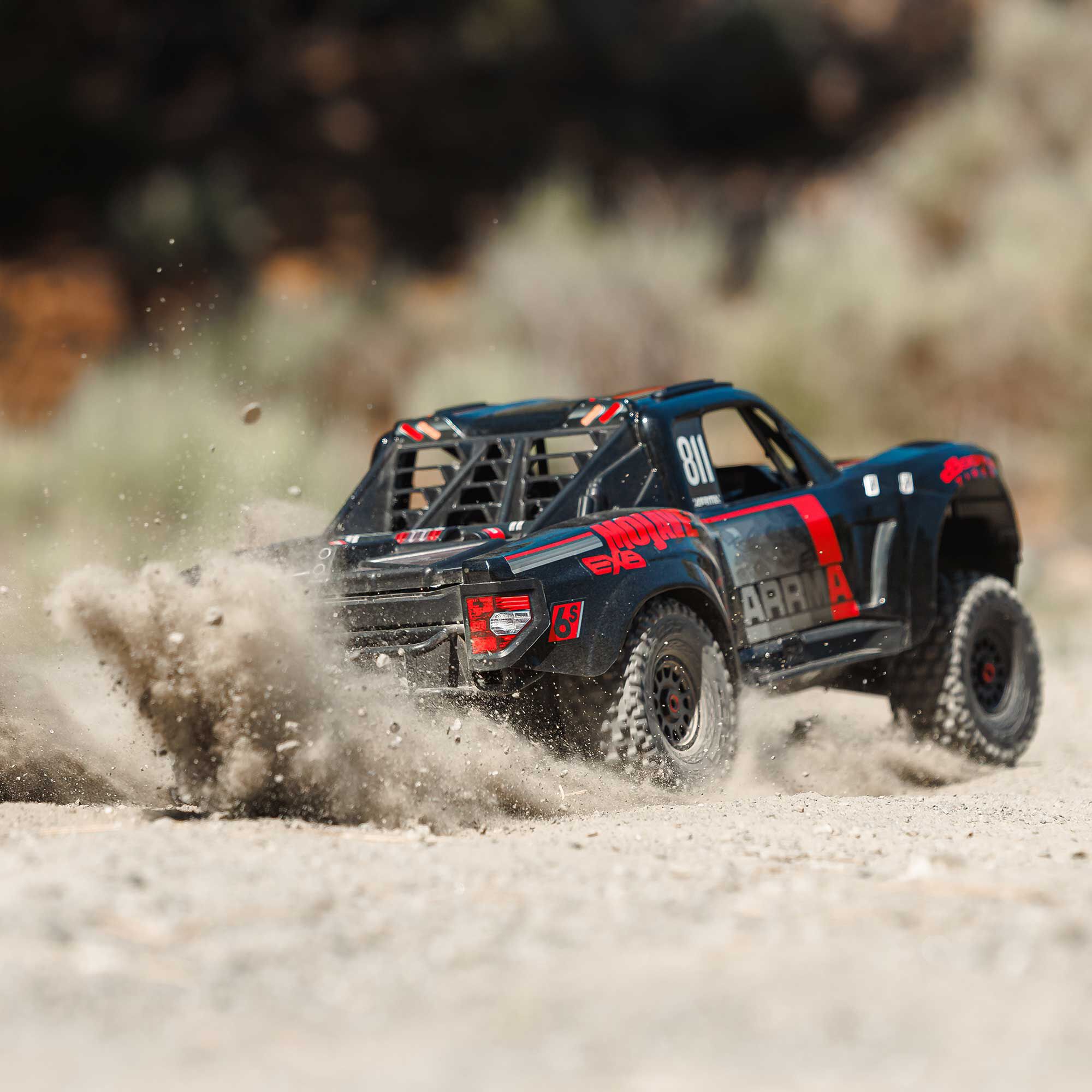 ARRMA 1:7 MOJAVE 6S EXB 4X4 RTR Brushless Desert Truck, Black-ARA7704V3T1