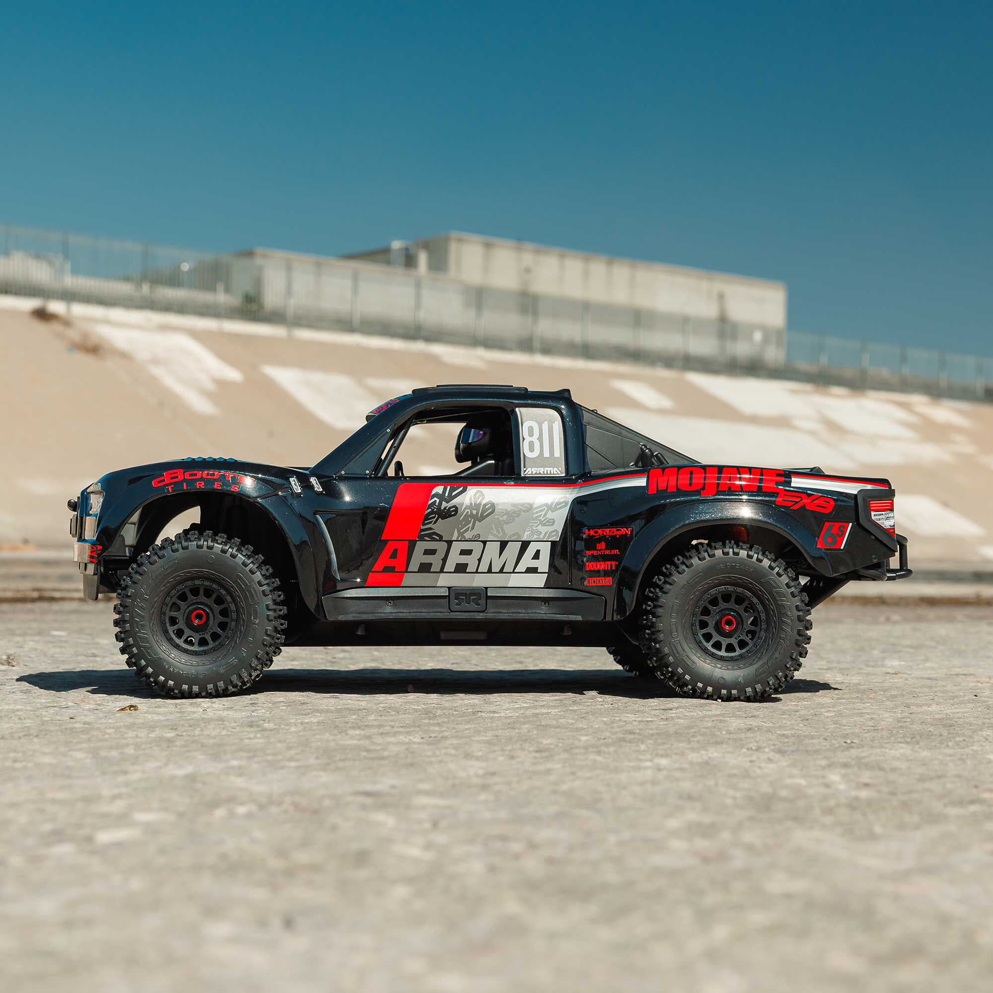 ARRMA 1:7 MOJAVE 6S EXB 4X4 RTR Brushless Desert Truck, Black-ARA7704V3T1