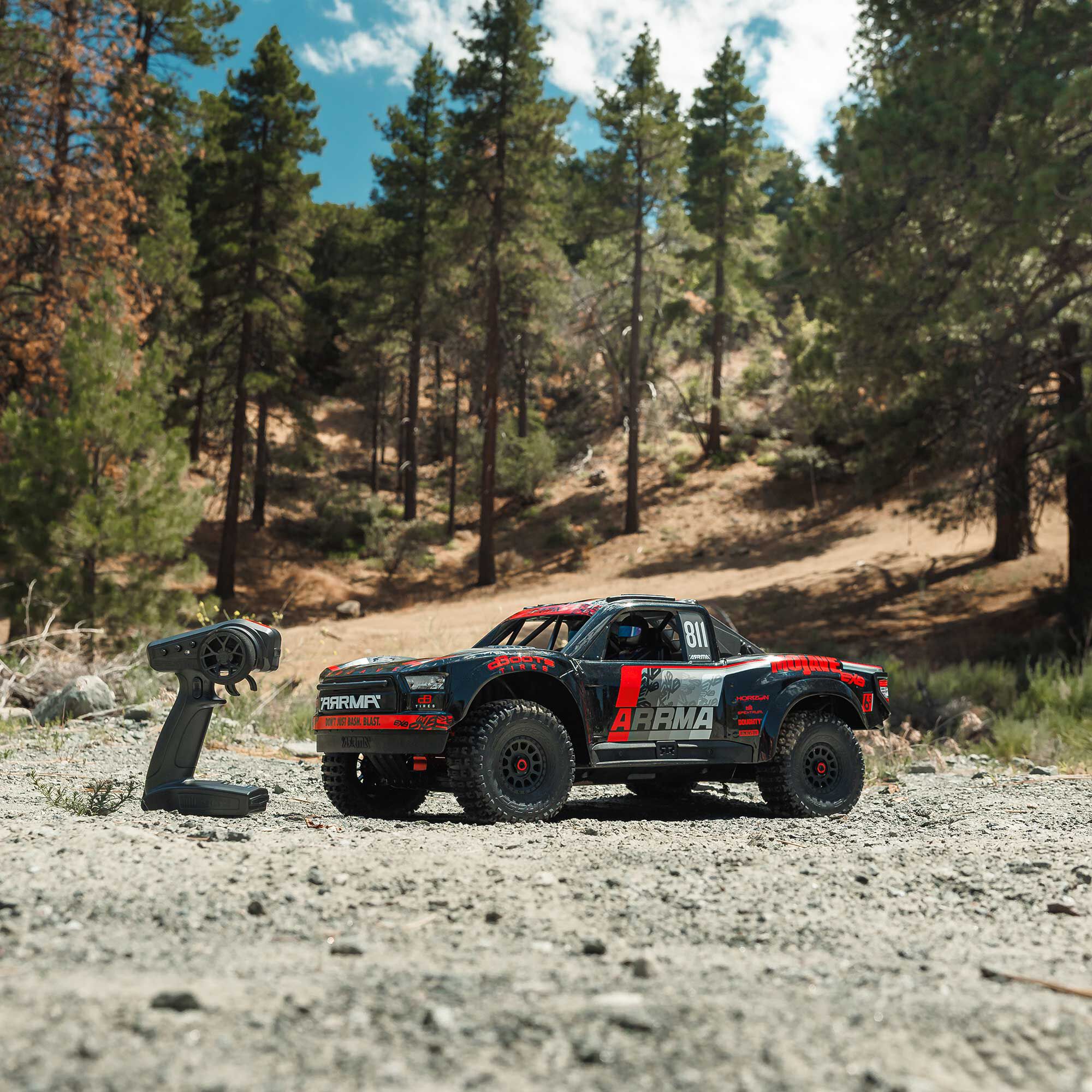 ARRMA 1:7 MOJAVE 6S EXB 4X4 RTR Brushless Desert Truck, Black-ARA7704V3T1