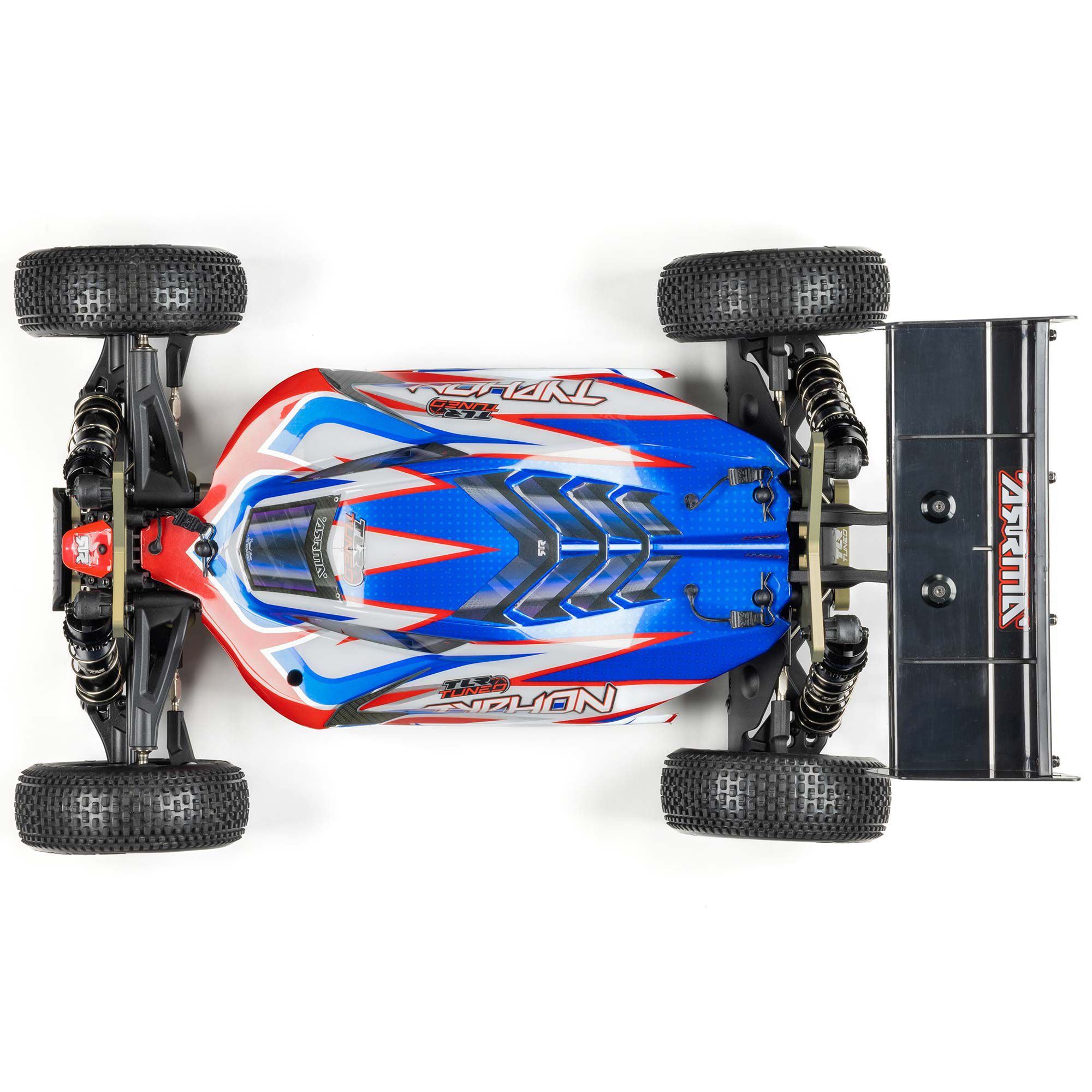 ARRMA 1/8 TYPHON 6S TLR Tuned 4X4 RTR Brushless Buggy, Red/Blue-ARA8406