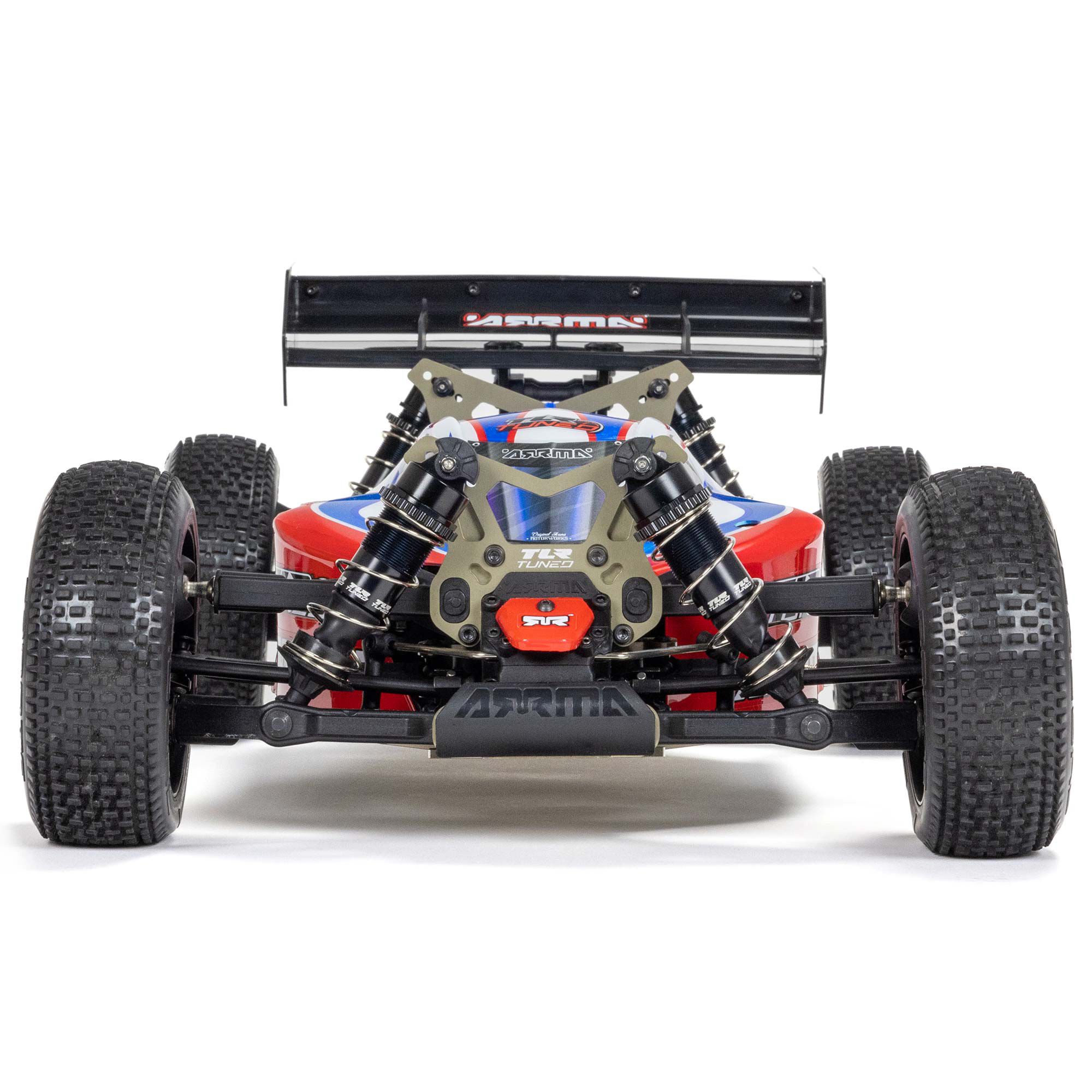 ARRMA 1/8 TYPHON 6S TLR Tuned 4X4 RTR Brushless Buggy, Red/Blue-ARA8406