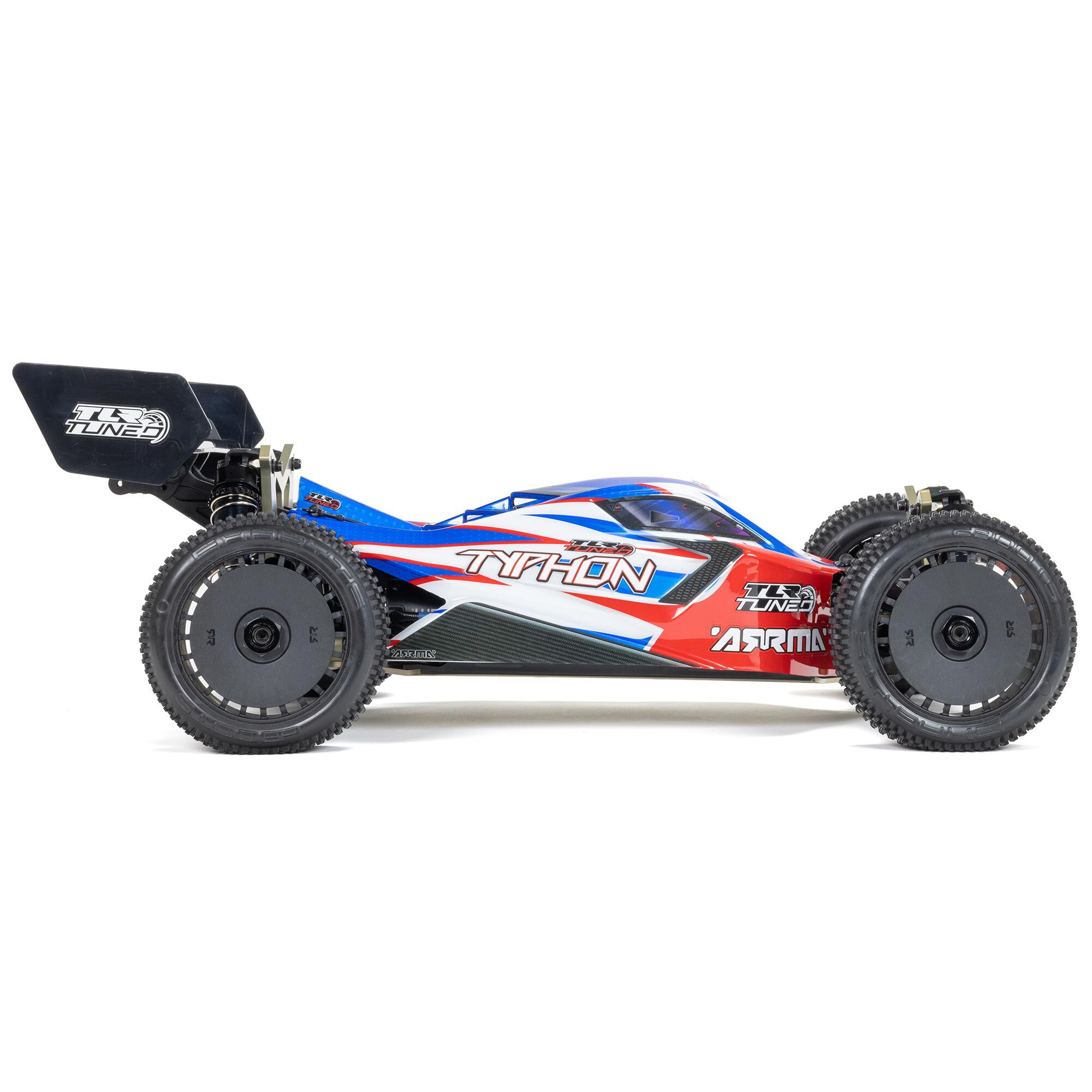 ARRMA 1/8 TYPHON 6S TLR Tuned 4X4 RTR Brushless Buggy, Red/Blue-ARA8406