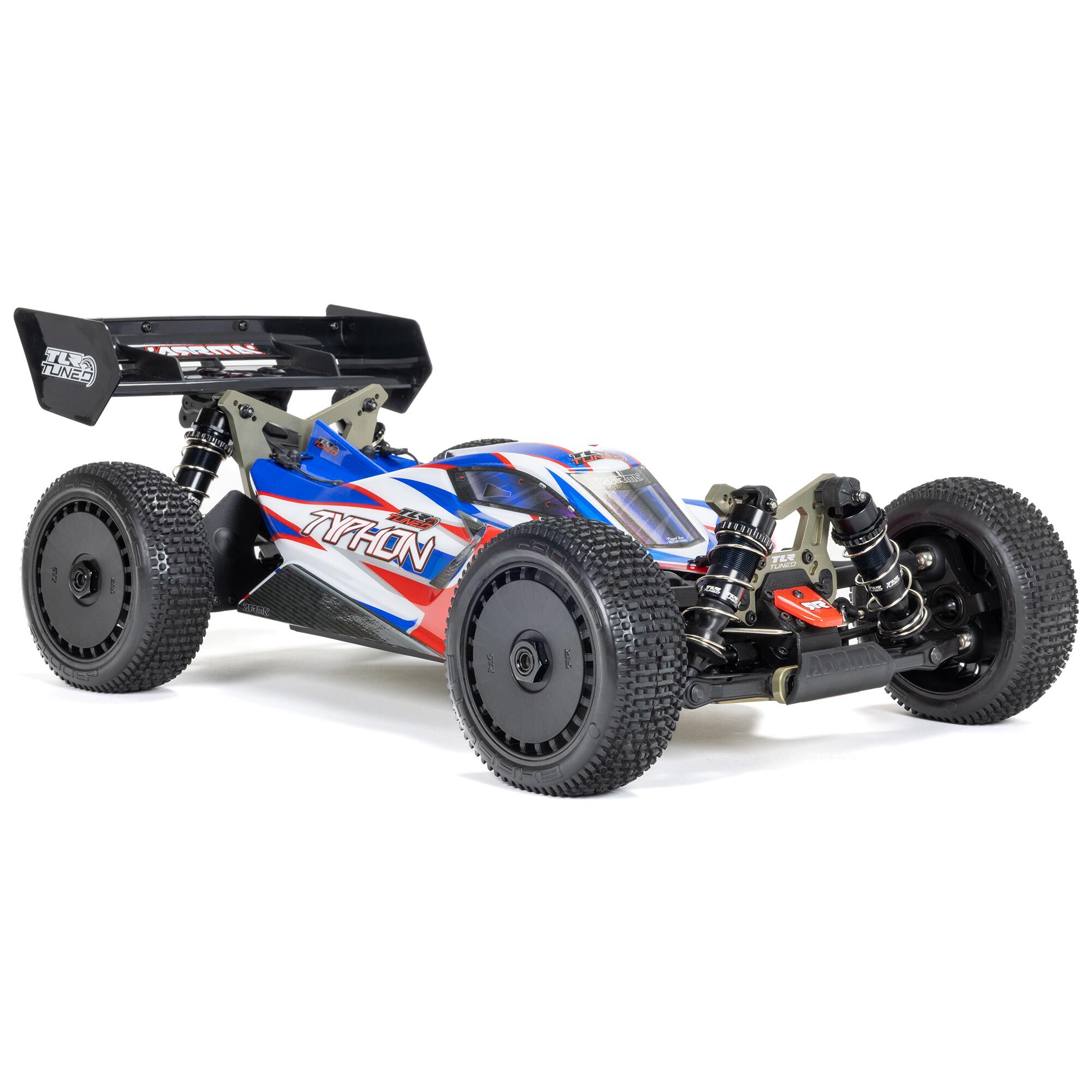 ARRMA 1/8 TYPHON 6S TLR Tuned 4X4 RTR Brushless Buggy, Red/Blue-ARA8406